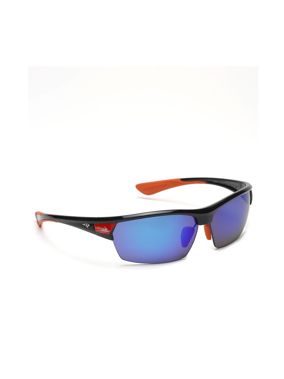

SUNNIES Rectangle Sports Sunglasses With Polarised and UV Protected Lens, Blue