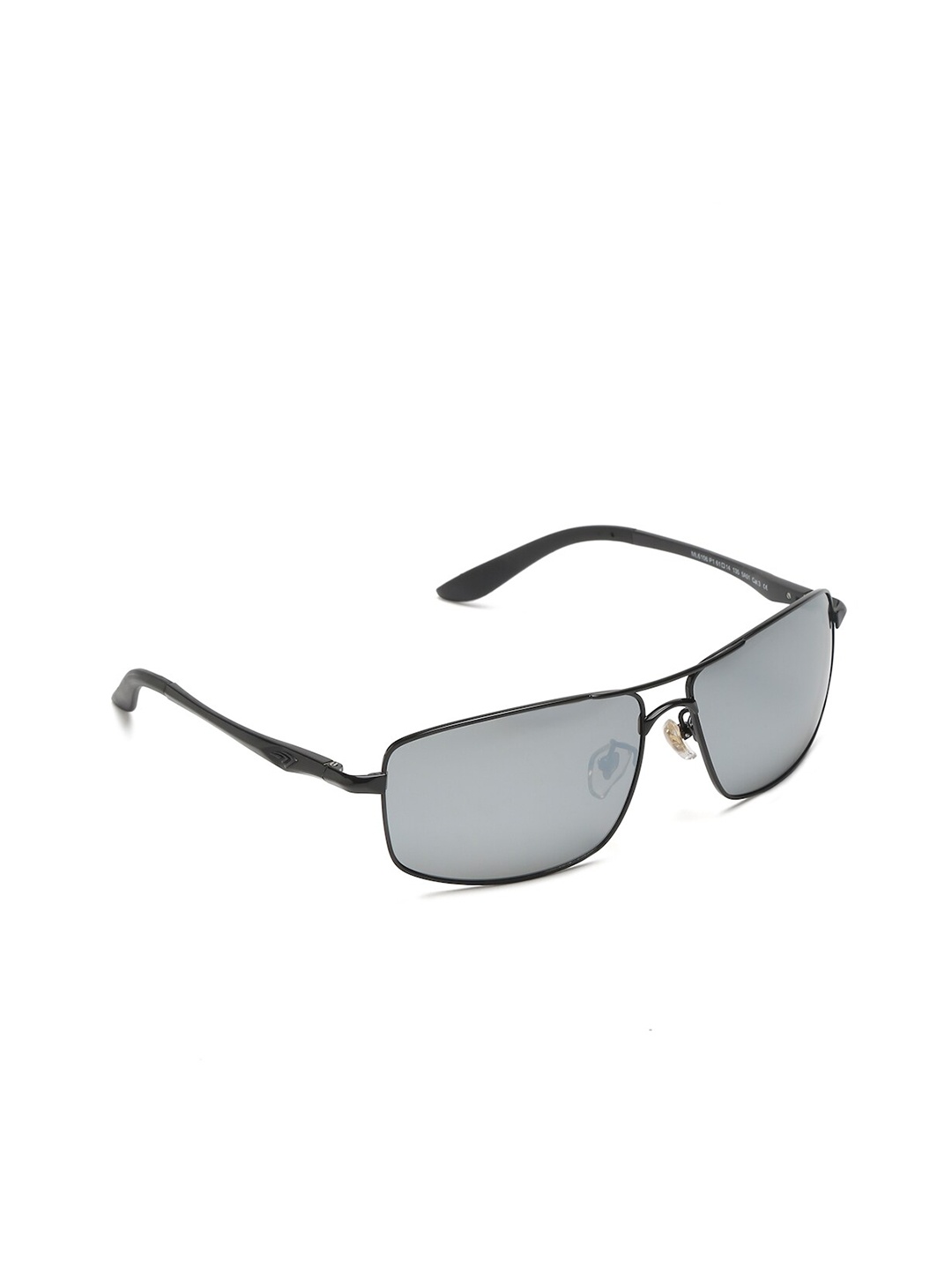 

SUNNIES Rectangle Lens with Polarised and UV Protected Sunglasses, Grey