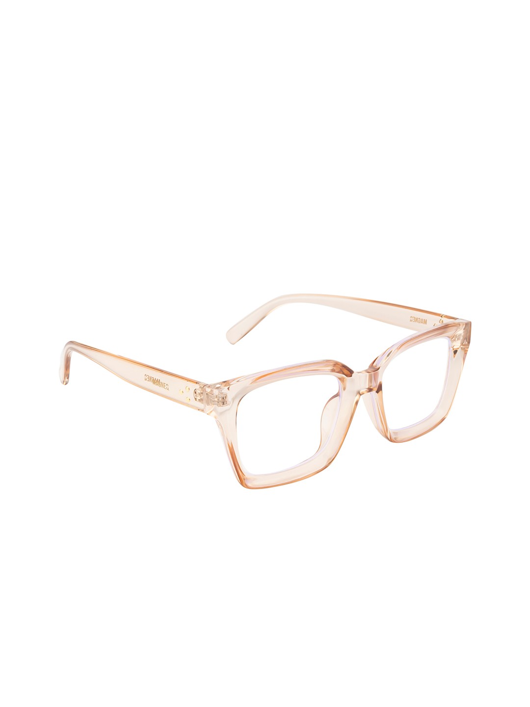 

MAGNEQ Rectangle Sunglasses With UV Protected Lens MG 5101/F C5 5220, Transparent