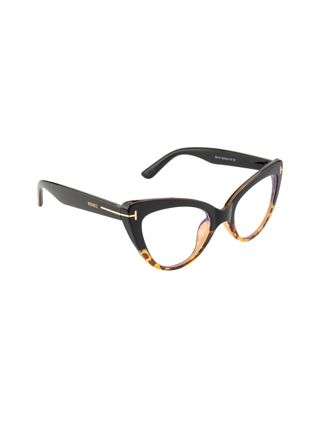 

MAGNEQ Women Cateye Sunglasses With UV Protected Lens MG 5118/F C3 5220, Transparent