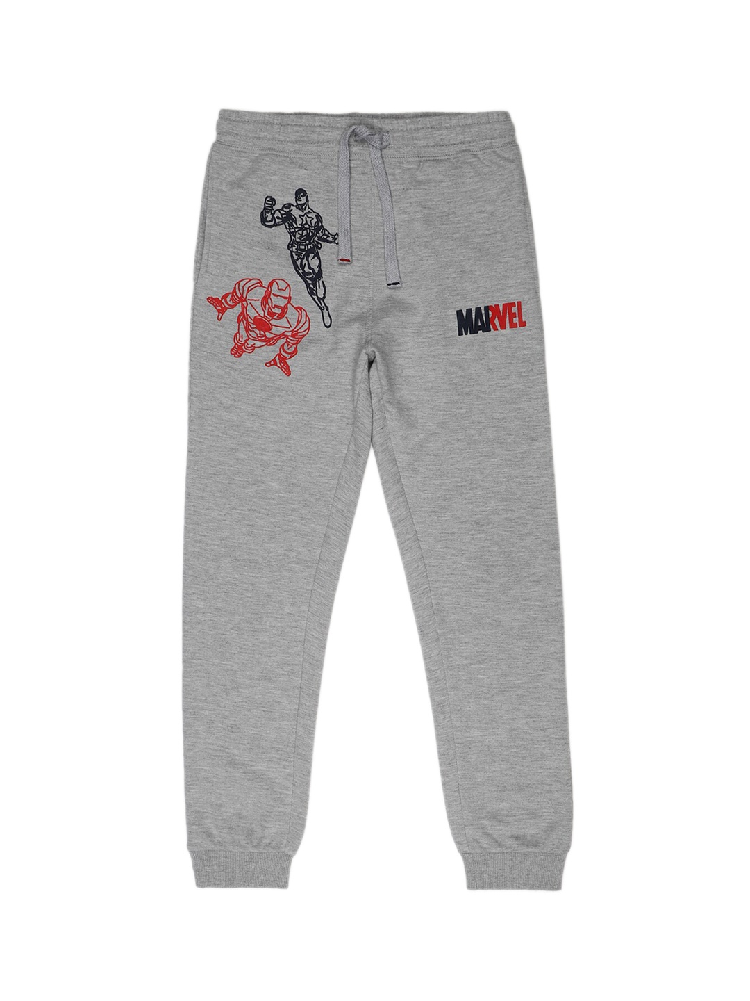 

Marvel by Miss and Chief Boys Printed Cotton Joggers, Grey