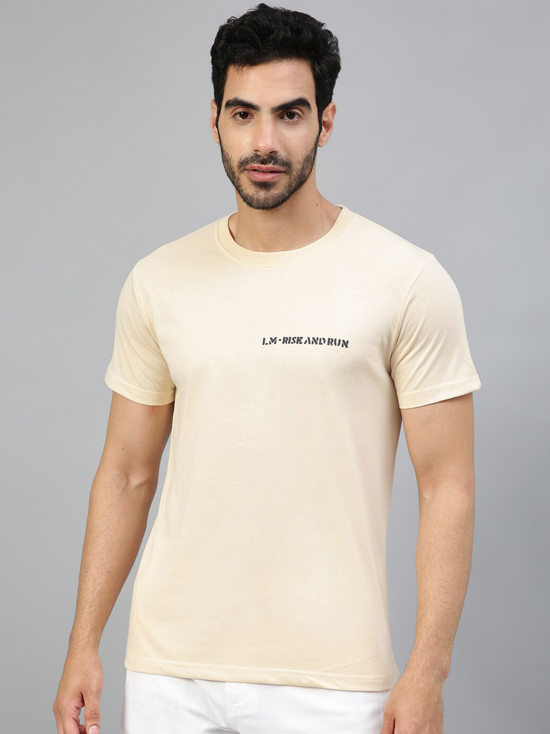 

FTX Typography Printed Regular Fit T-shirt, Cream