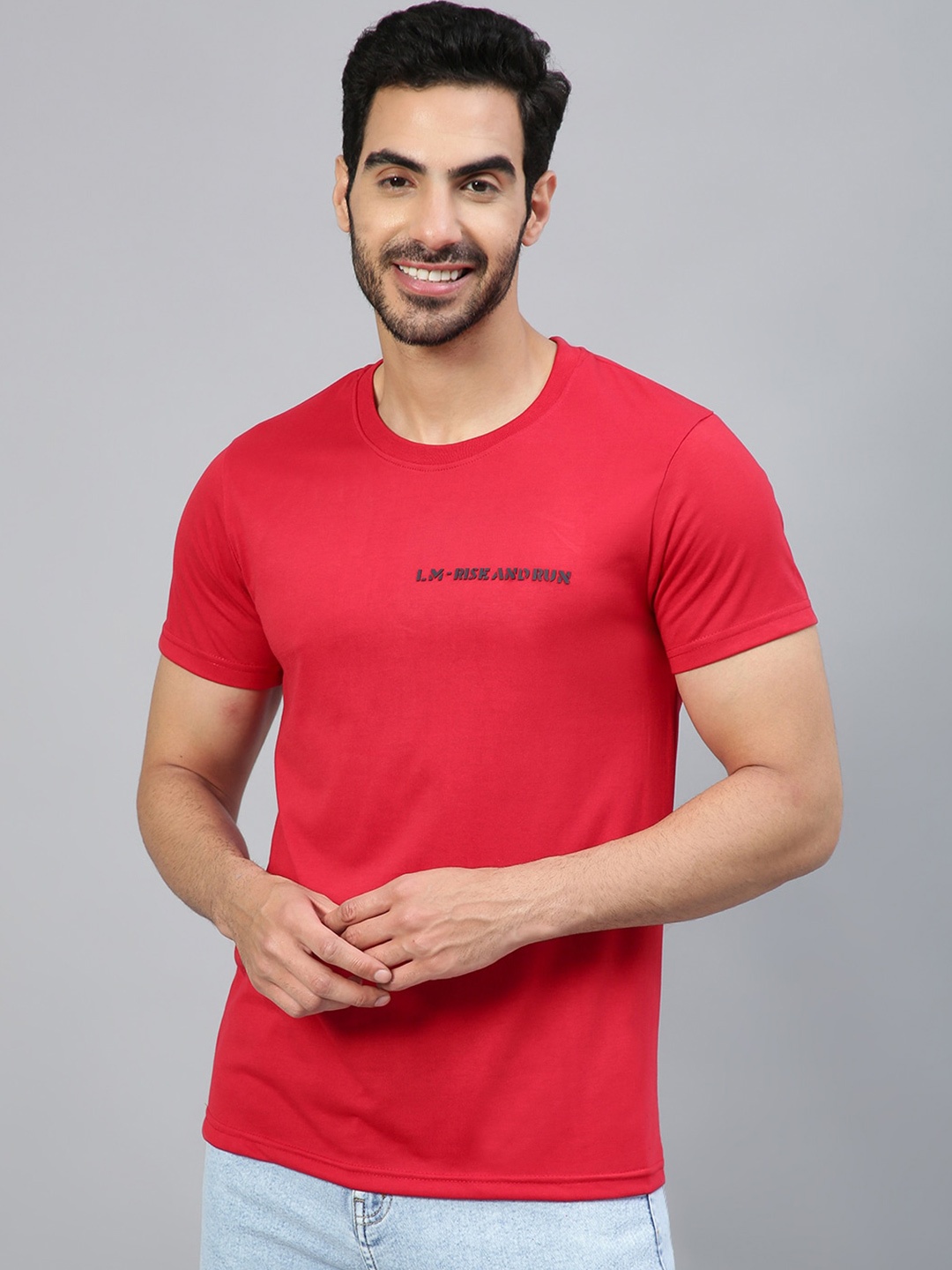 

FTX Typography Printed Regular Fit T-shirt, Red