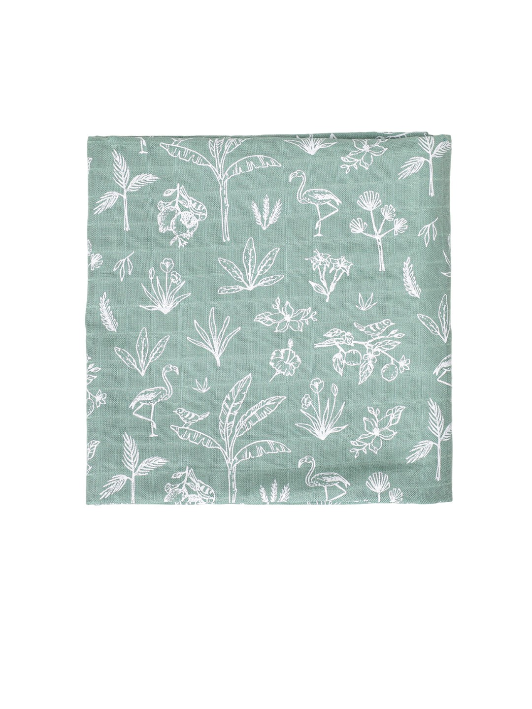 

cocoon care Infant Printed Soft Bamboo Muslin Swaddle Towel, Green