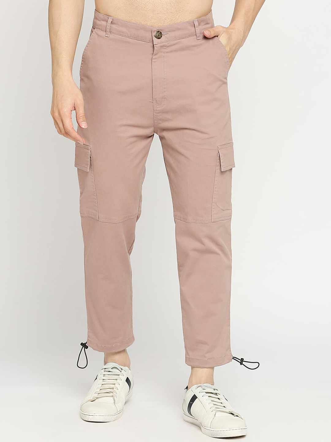 

Blamblack Comfort Mid-Rise Cargos, Pink