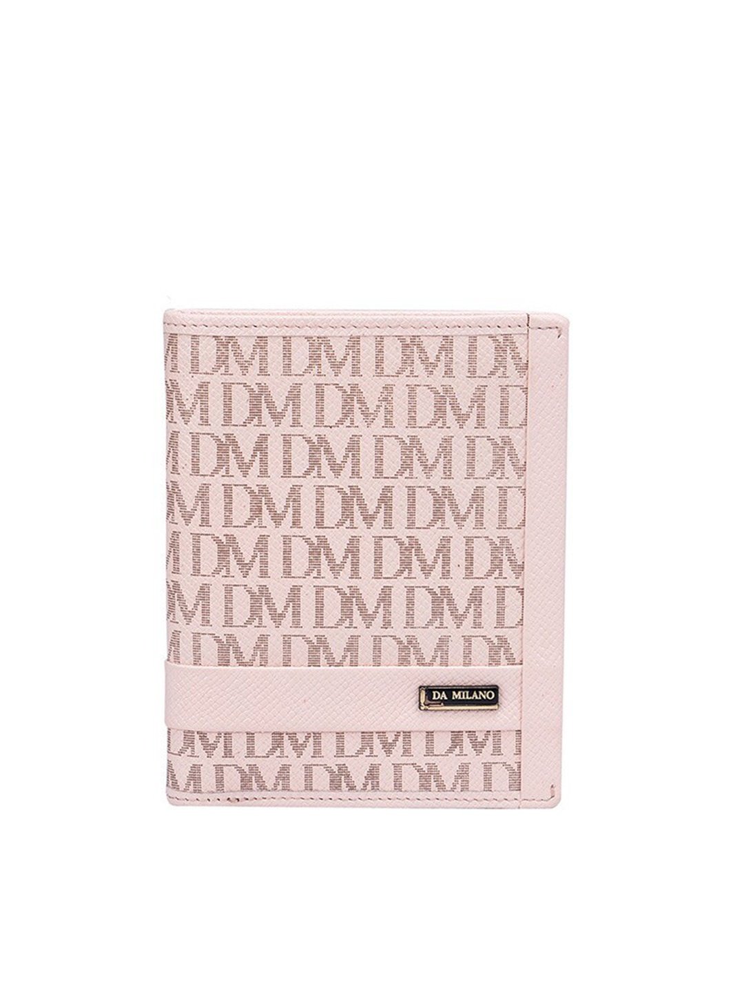 

Da Milano Women Textured Leather Two Fold Wallet, Pink