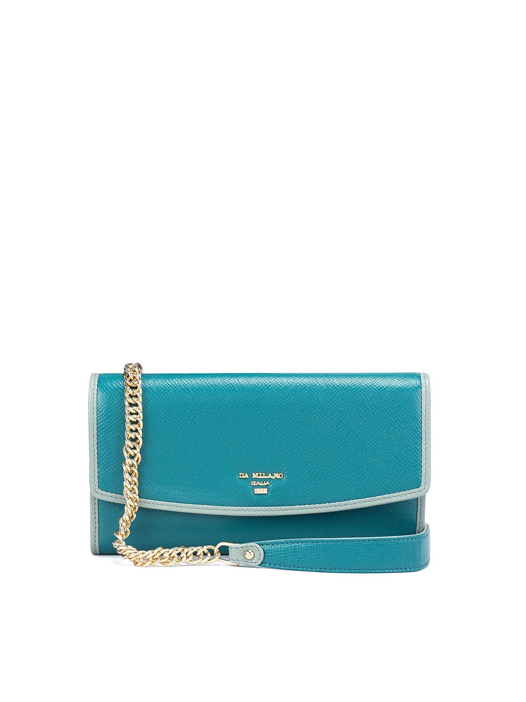 

Da Milano Women Green Textured Leather Two Fold Wallet