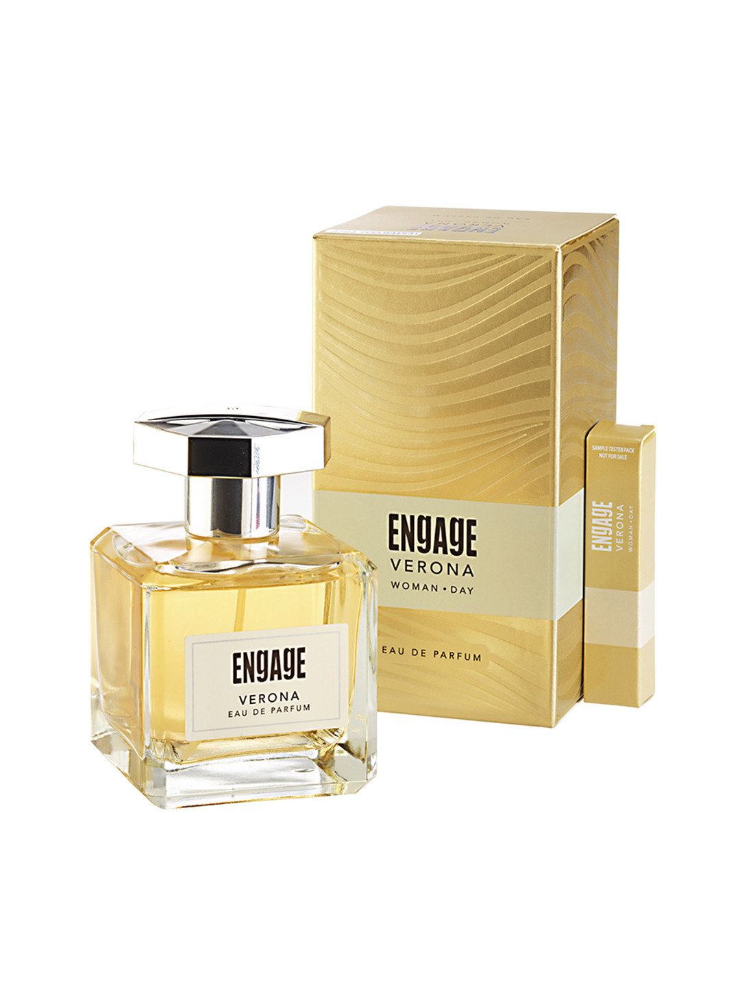 

Engage Women Verona Long-Lasting Eau de Parfum 100ml with Free Tester 3ml, Gold