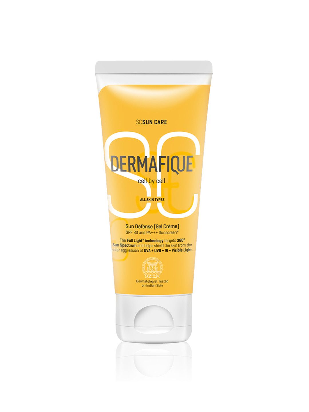 

Dermafique Sun Defense Gel Creme SPF30 Sunscreen for All Skin Types - 50g, Yellow