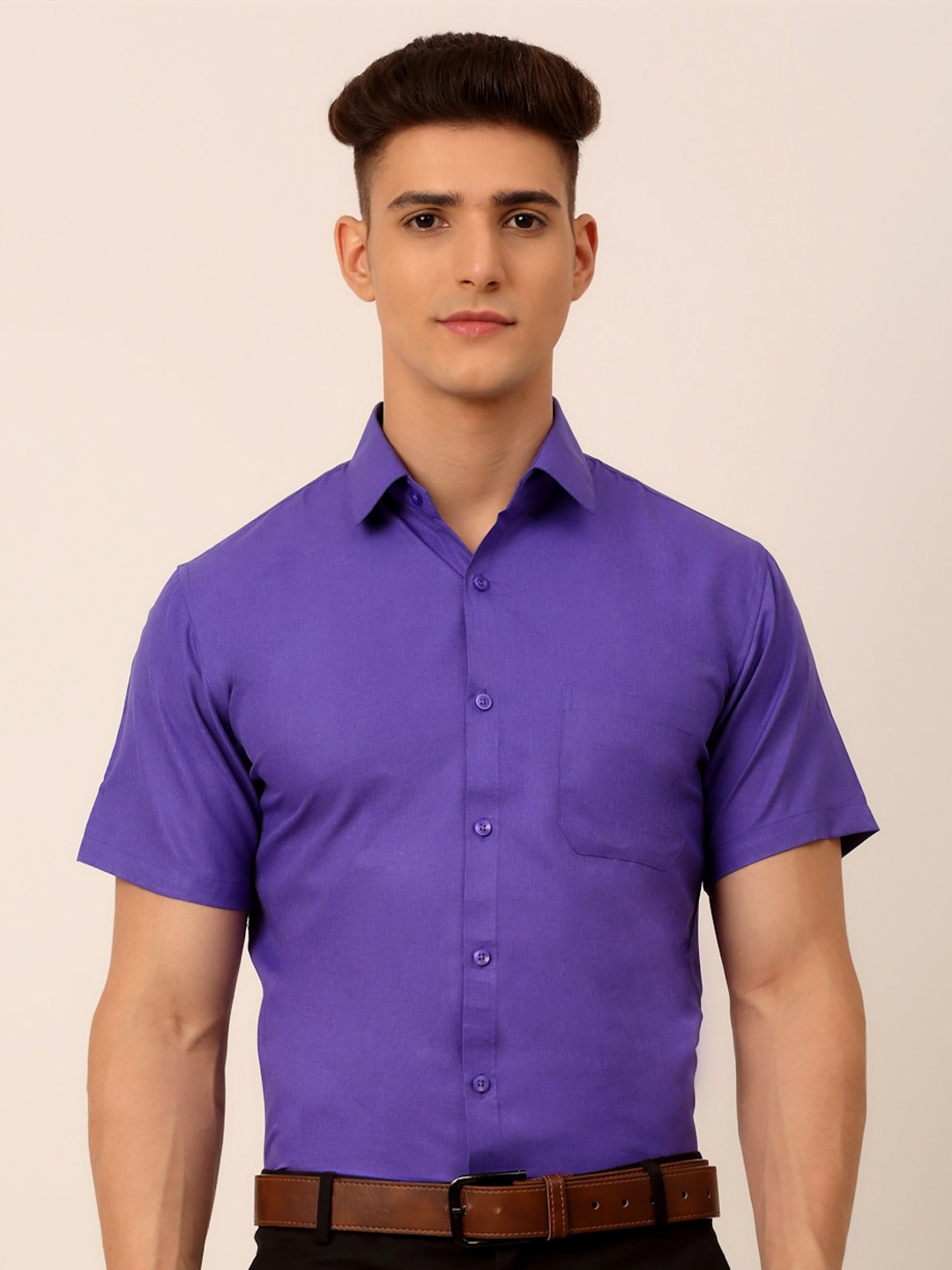 

JAINISH Classic Pure Cotton Formal Shirt, Purple