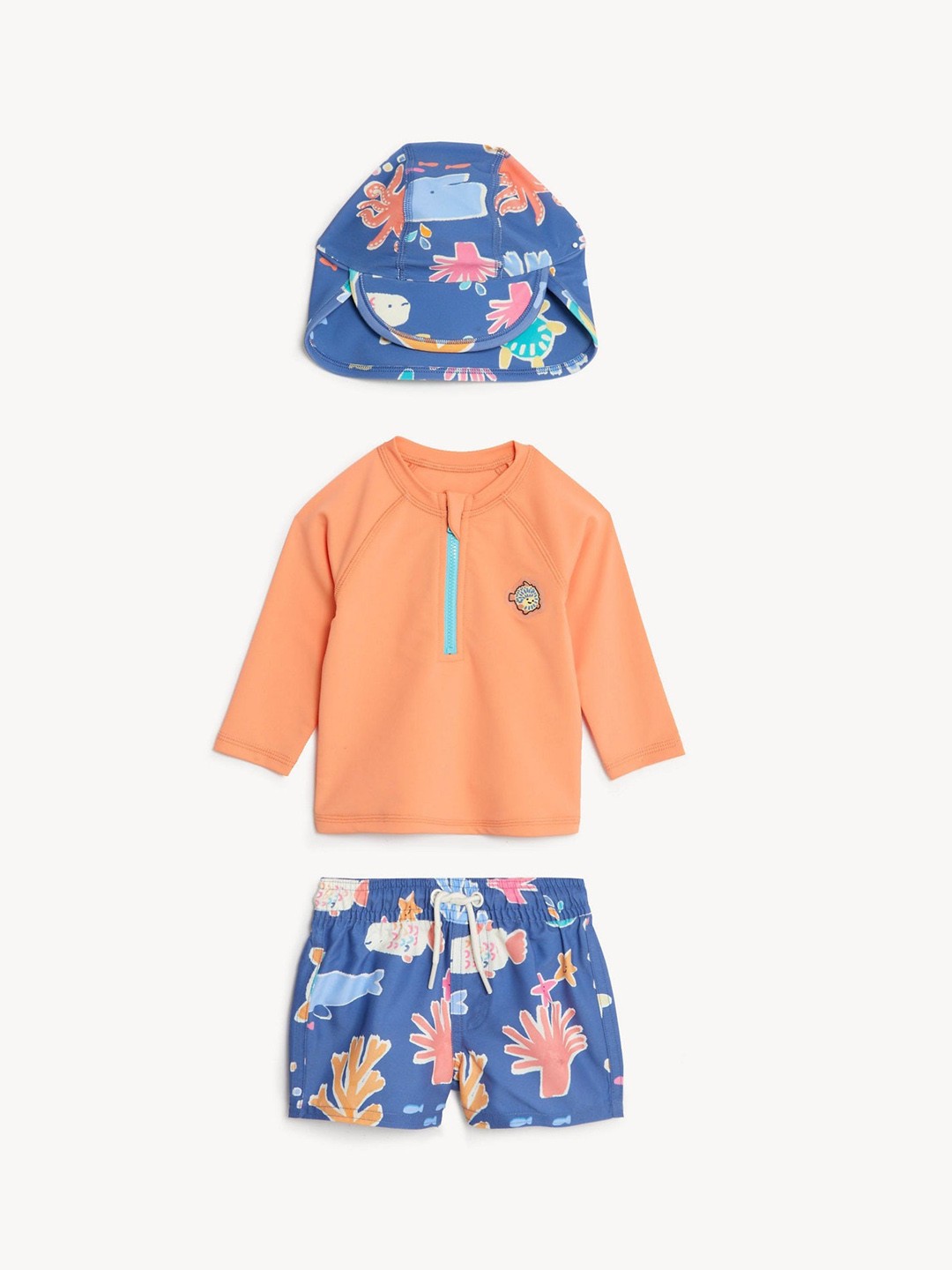 

Marks & Spencer Boys Printed Swimwear, Blue