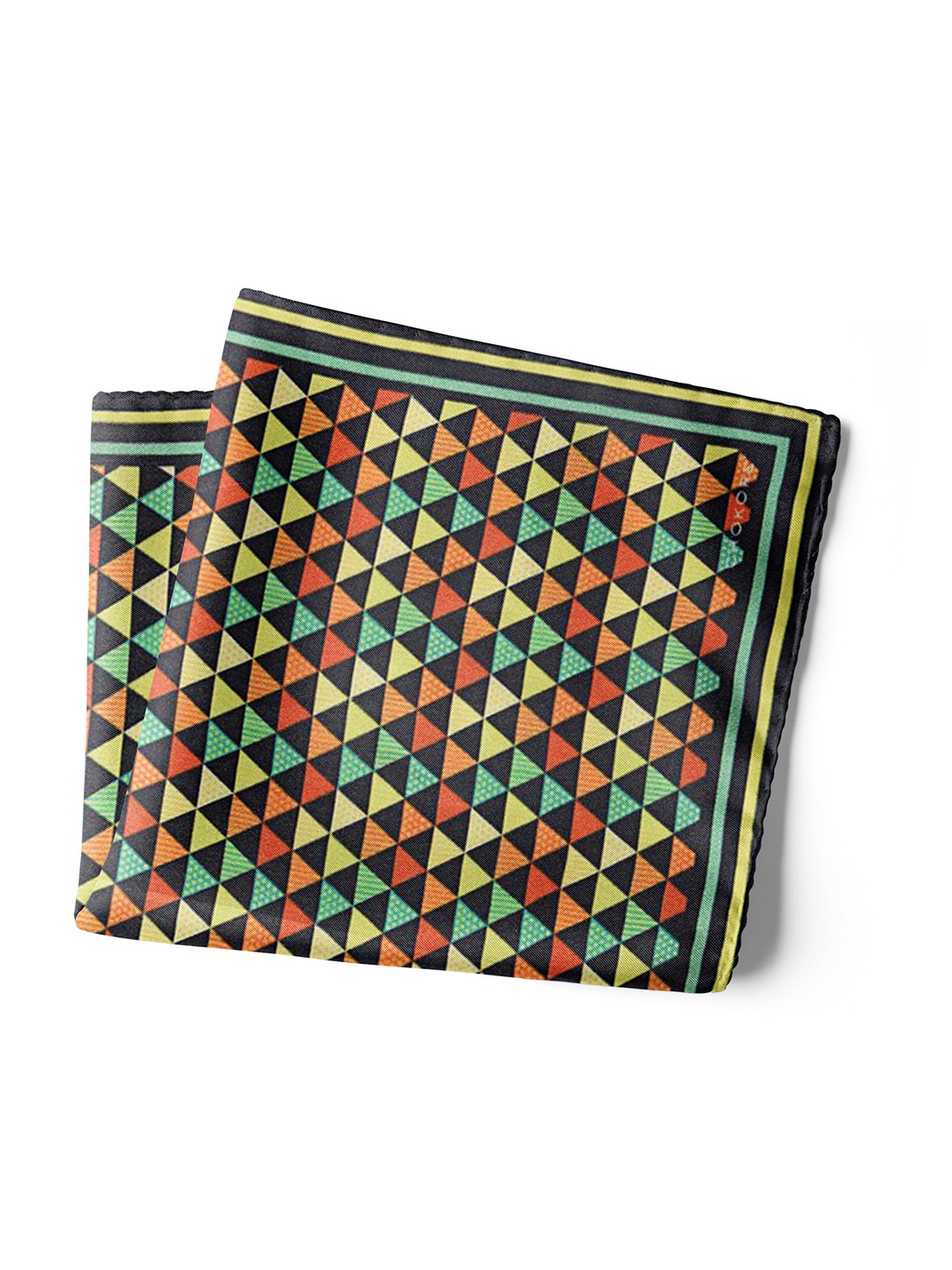 CHOKORE The Plaids Line Men Printed Silk Pocket Squares, Black