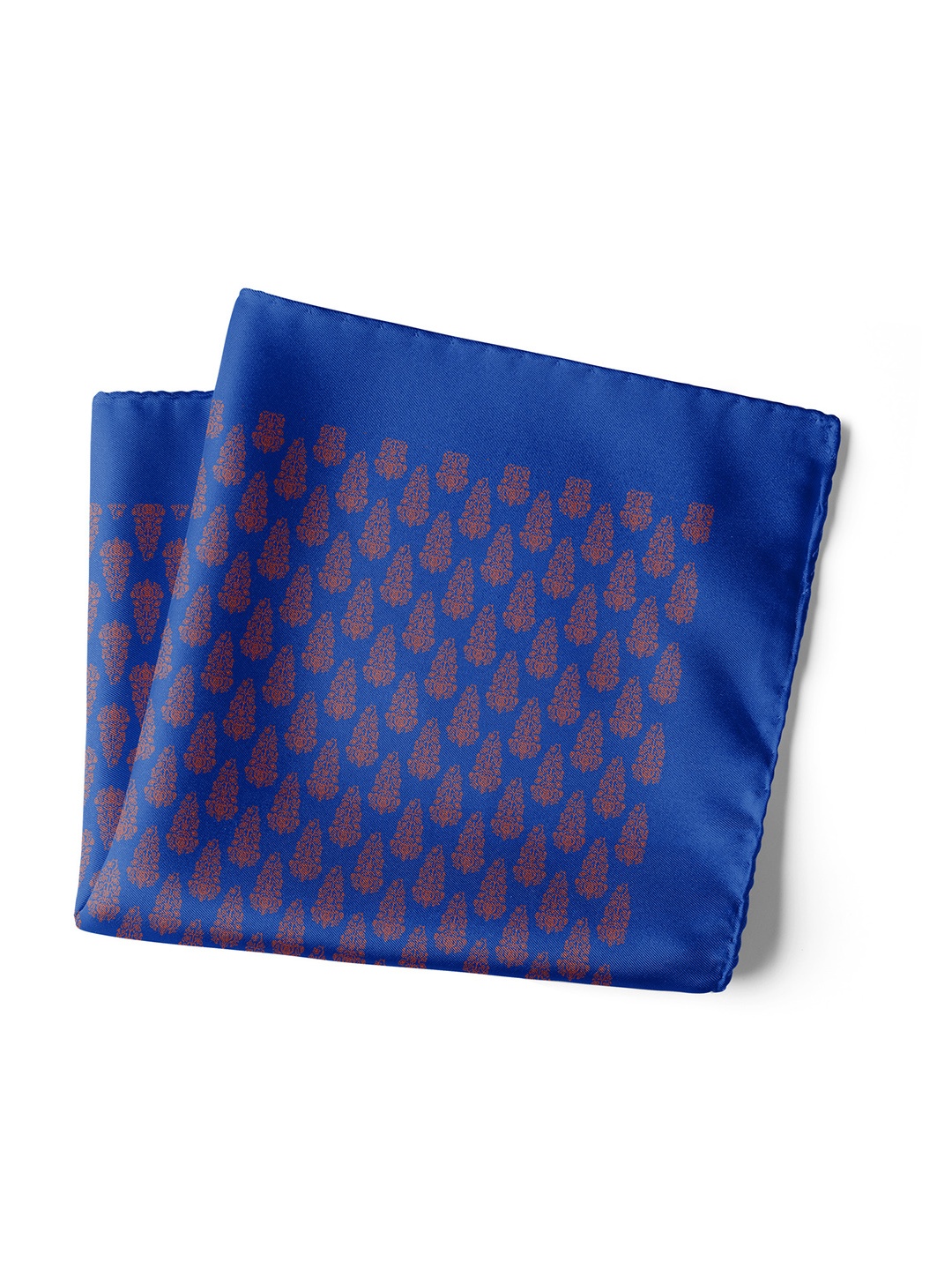 

CHOKORE Men Printed Silk Pocket Squares, Blue