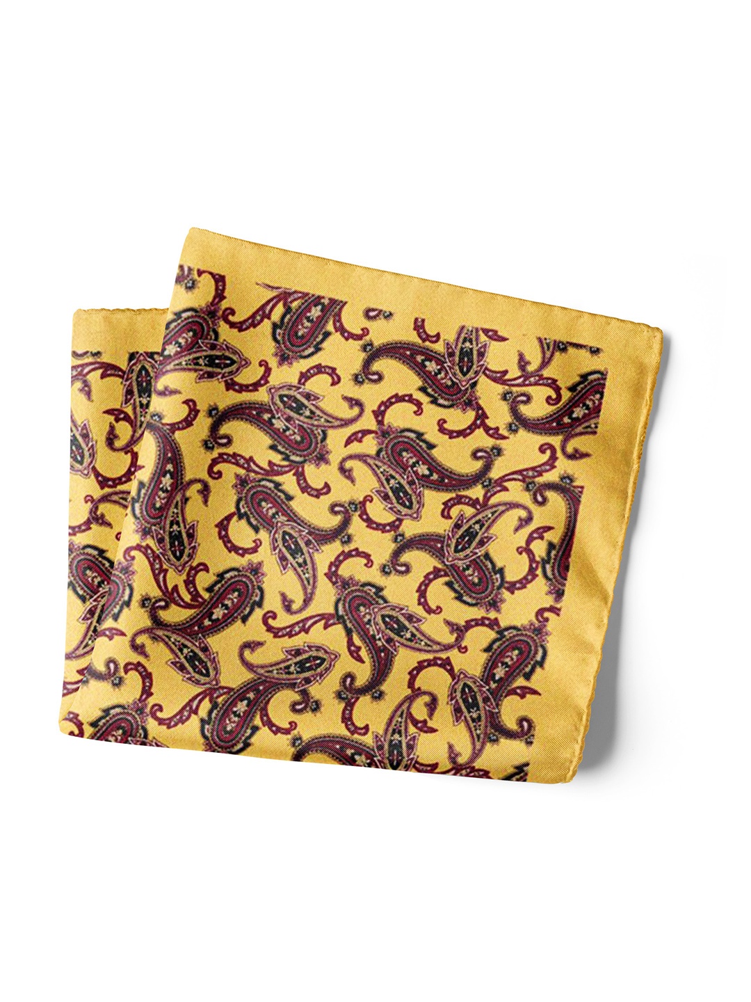

CHOKORE Indian At Heart Collection Men Printed Pocket Squares, Yellow