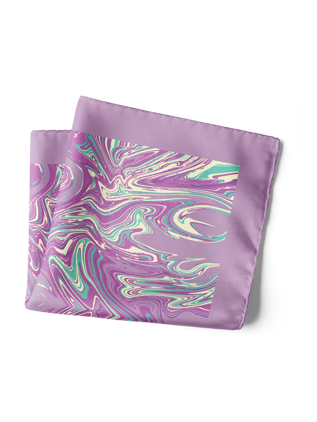 

CHOKORE The Marble Design Range Men Printed Silk Pocket Squares, Purple