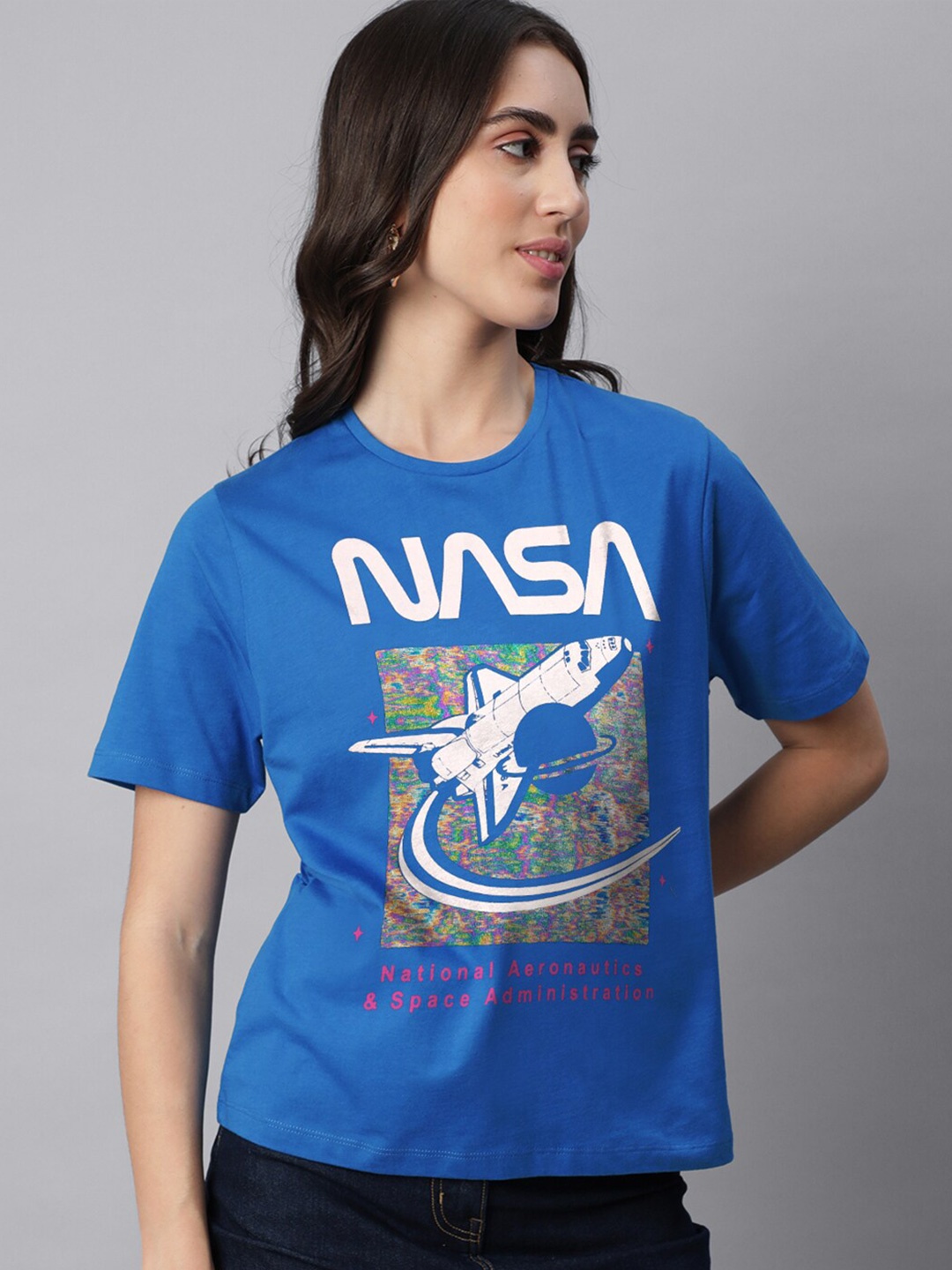 

Free Authority Nasa Printed Cotton Relaxed-Fit T-Shirt, Blue