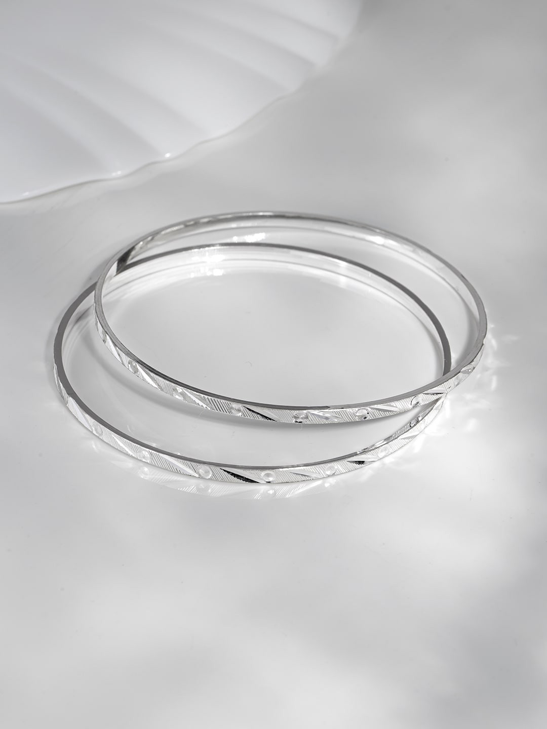 

Zavya Set Of 2 Silver-Plated Bangle