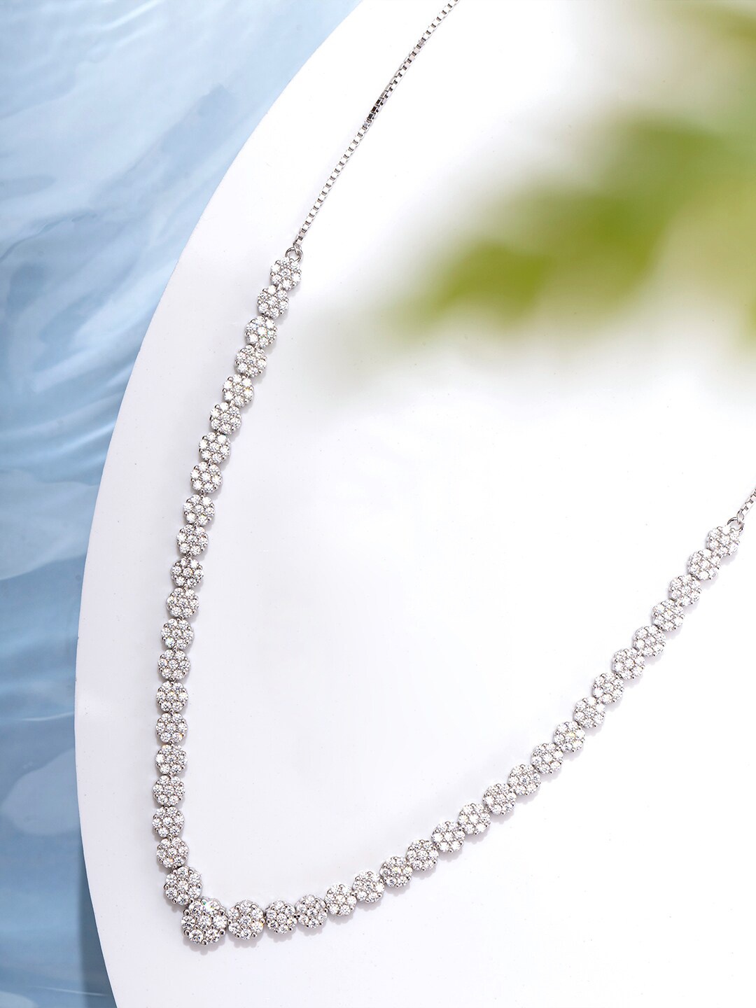

Zavya Rhodium-Plated 925 Sterling Silver Rhodium-Plated Necklace