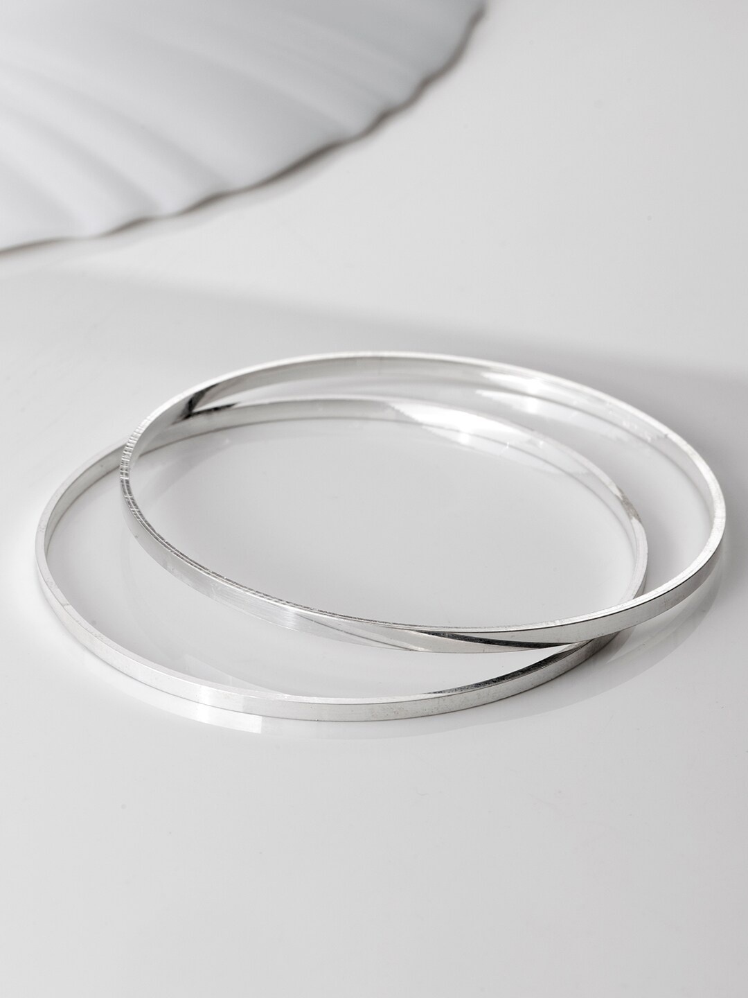 

Zavya Set Of 2 Silver-Plated Bangle