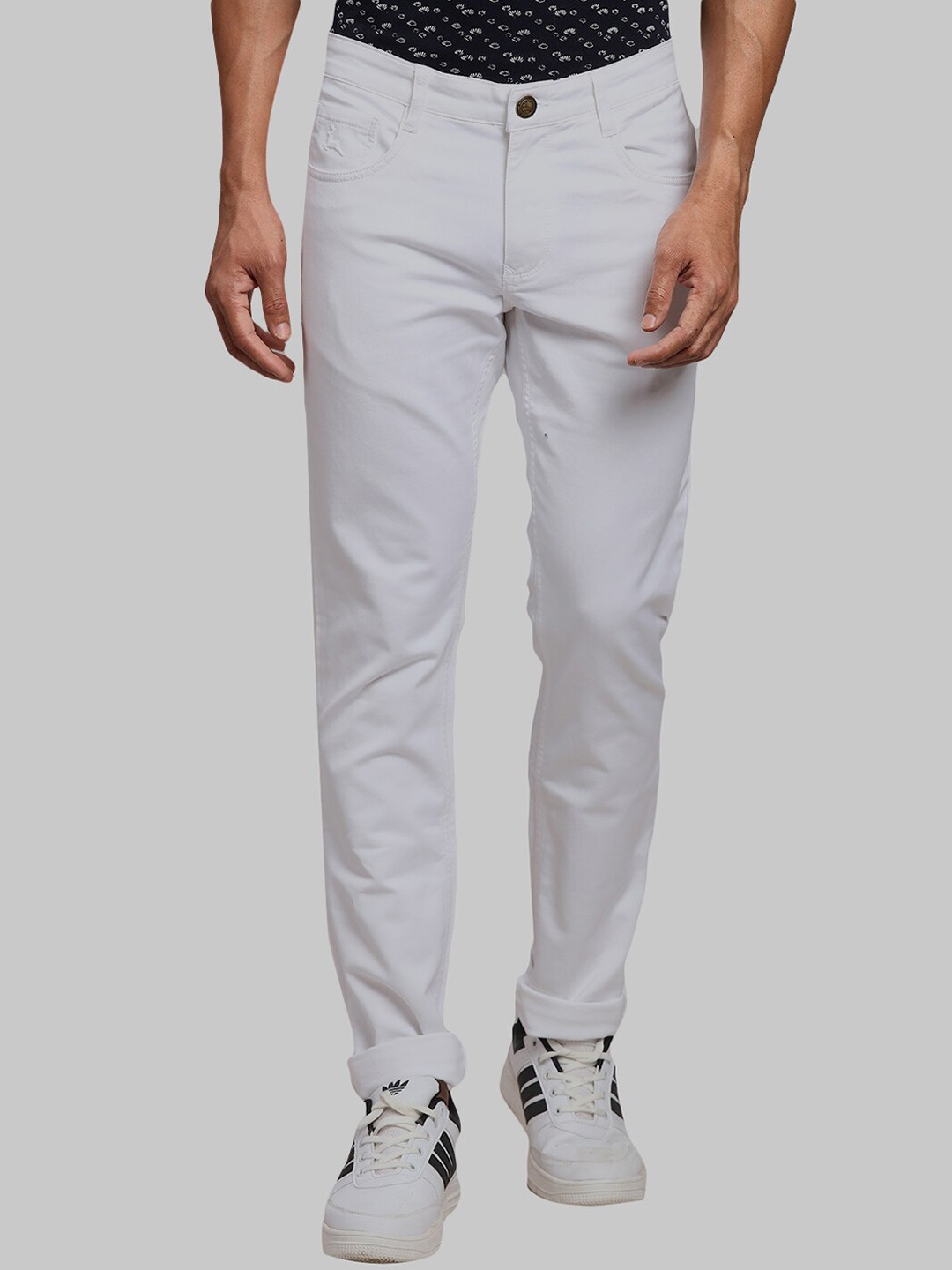 

Parx Men Slim Fit Low-Rise Jeans, White