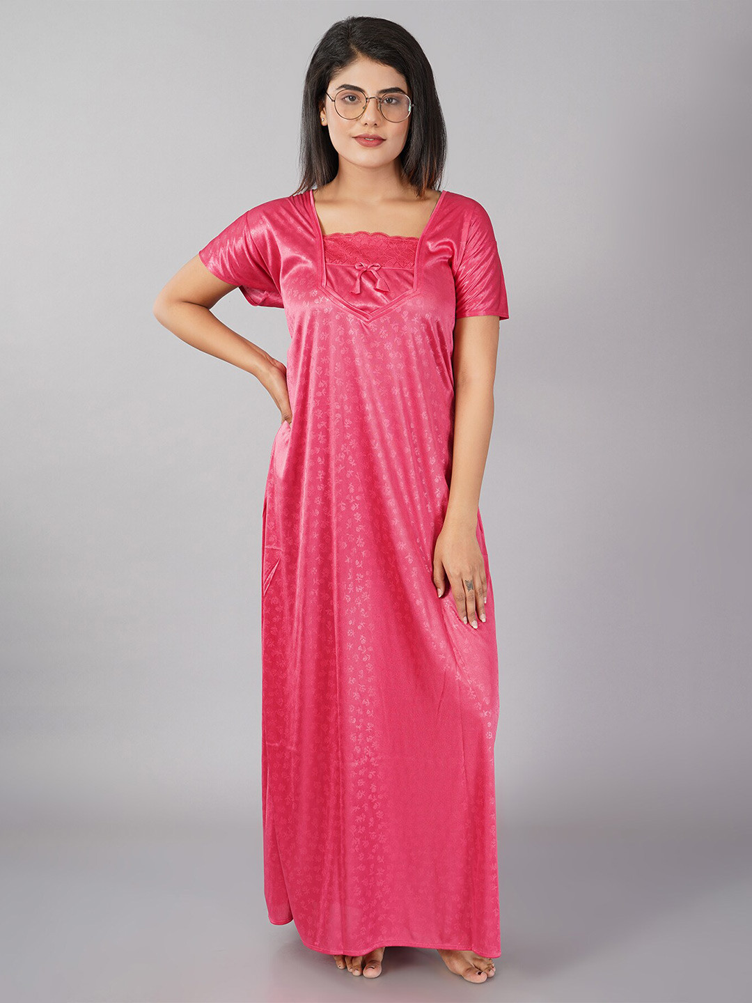 

Noty Printed Maxi Nightdress, Pink