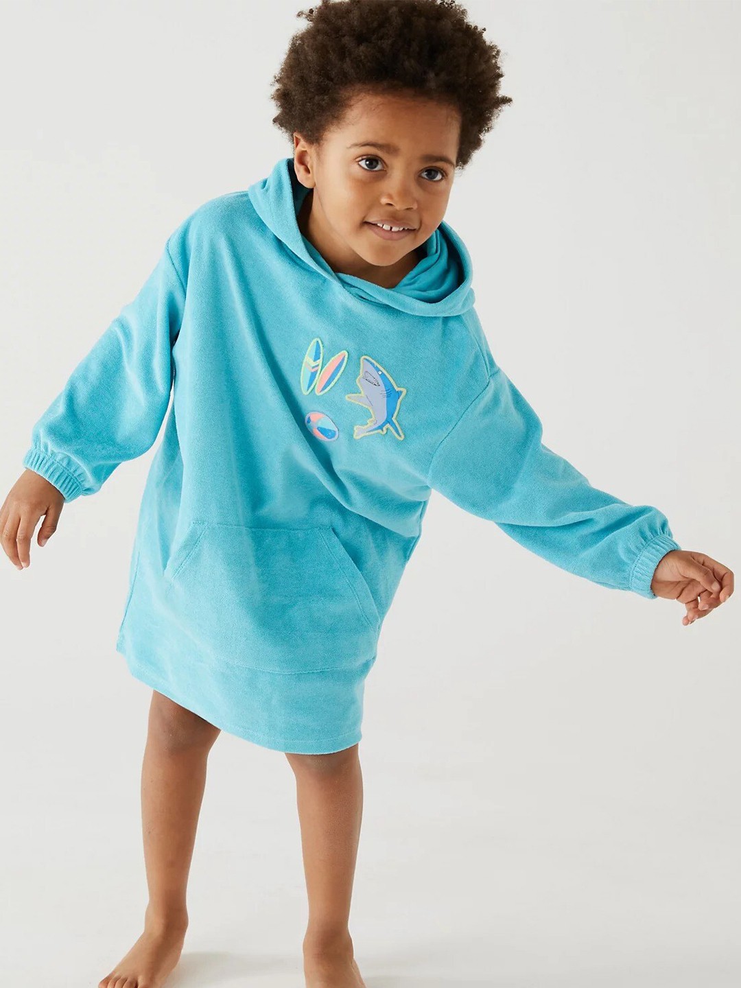 

Marks & Spencer Boys Swimwear Cover Up Poncho, Turquoise blue