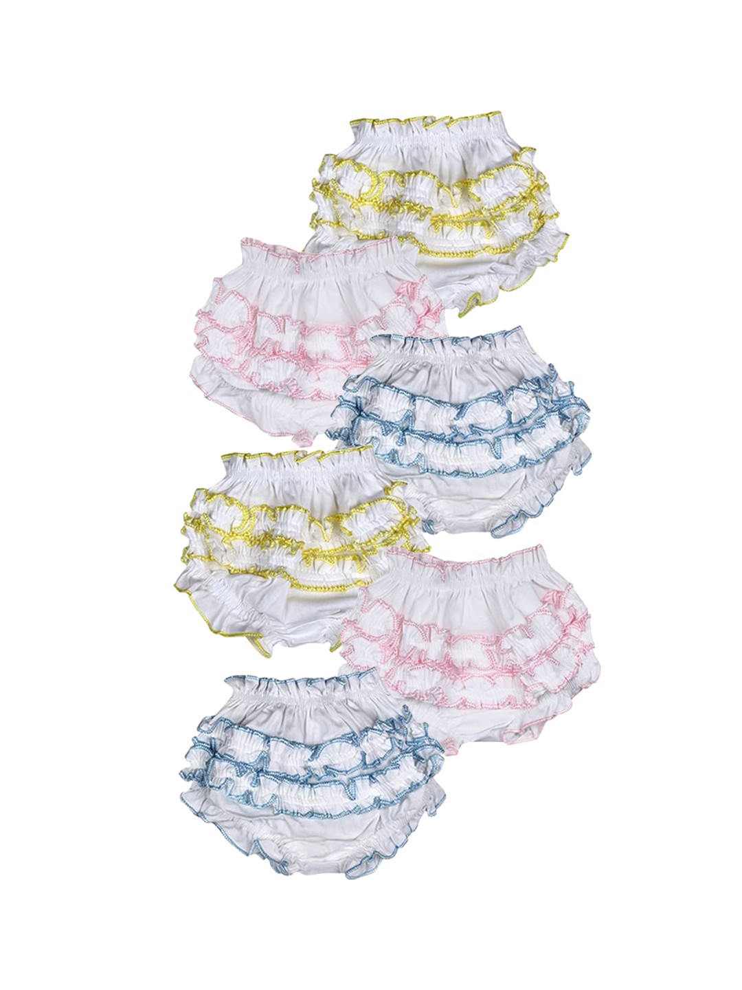 

Superminis Infant Girls Pack Of 6 Cotton Boy Shorts Briefs, White