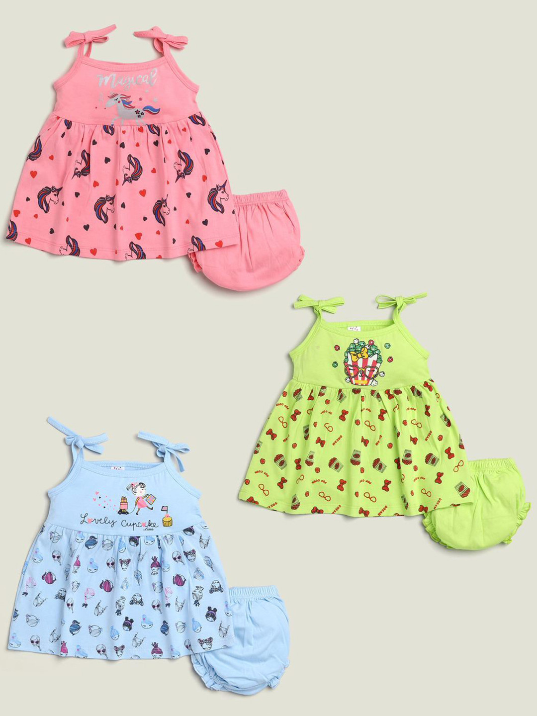 

Mars Infiniti Girls Pink & Green Printed Tunic with Shorts
