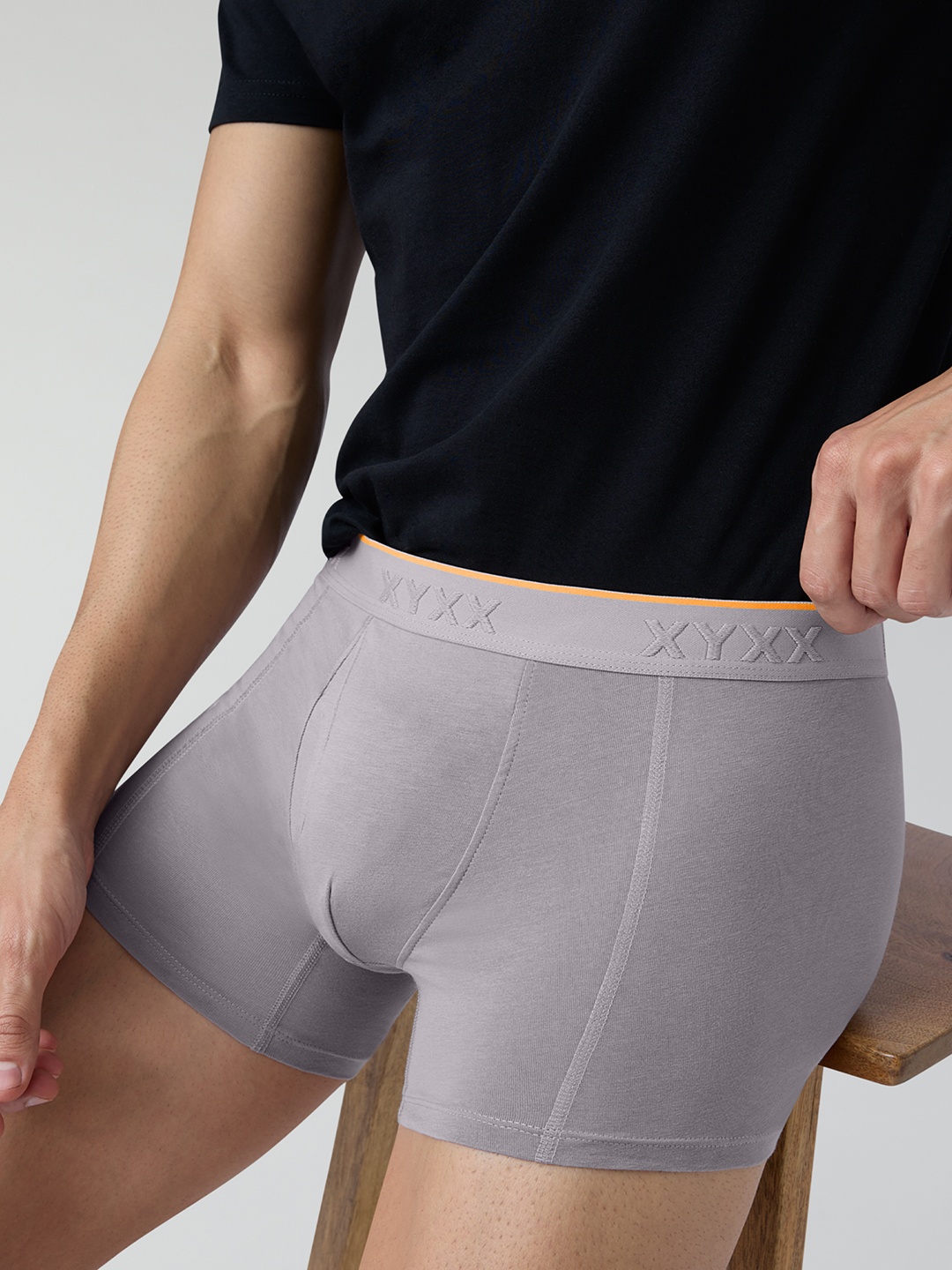 

XYXX Men Mid Rise Cotton Trunk XYTRNK169, Grey