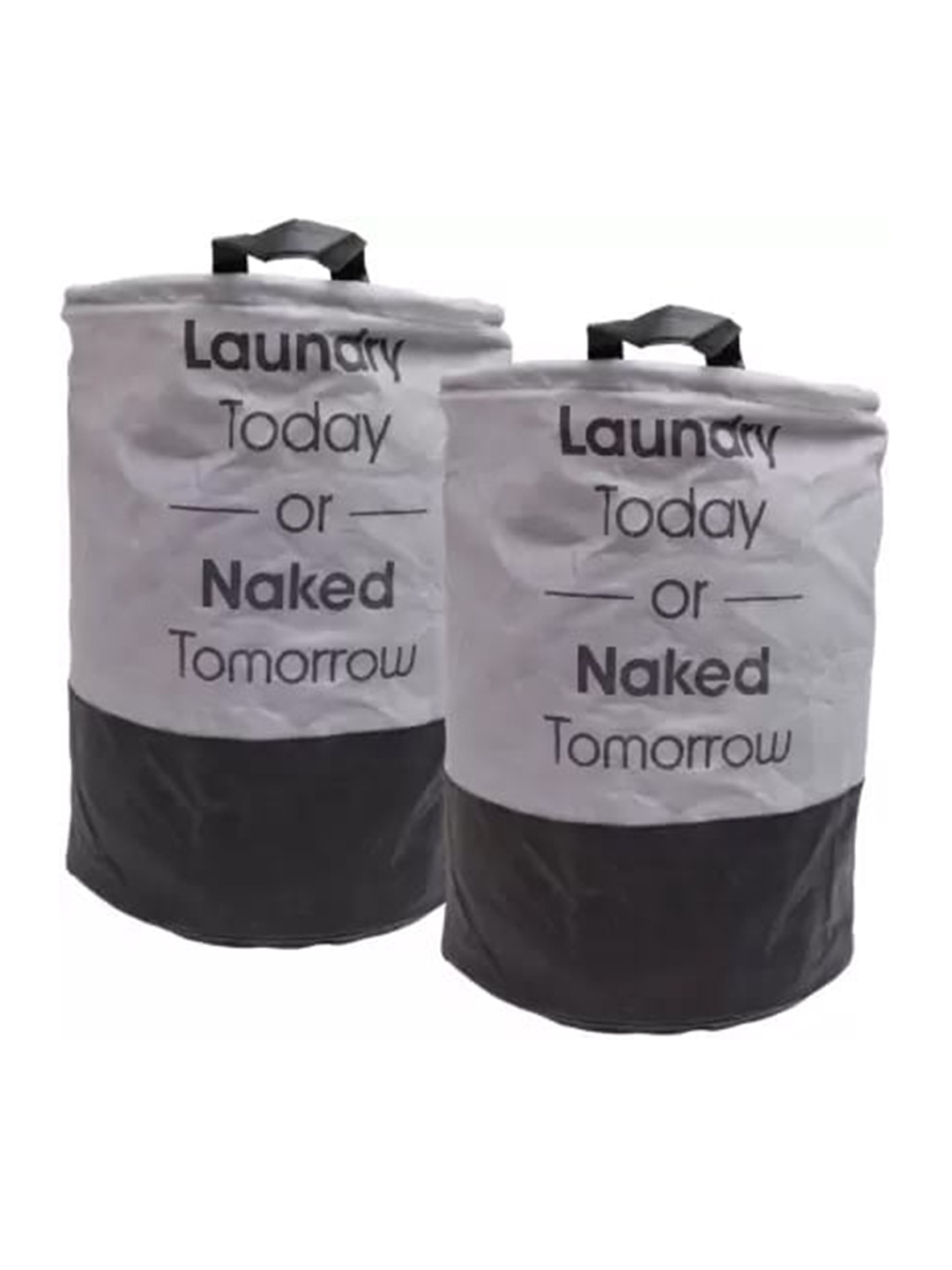 

Perpetual Black & Grey 2 Pieces Printed Laundry Bags