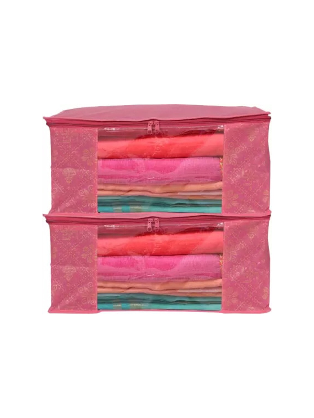 

Perpetual Pink 2 Pieces Printed Saree Organisers