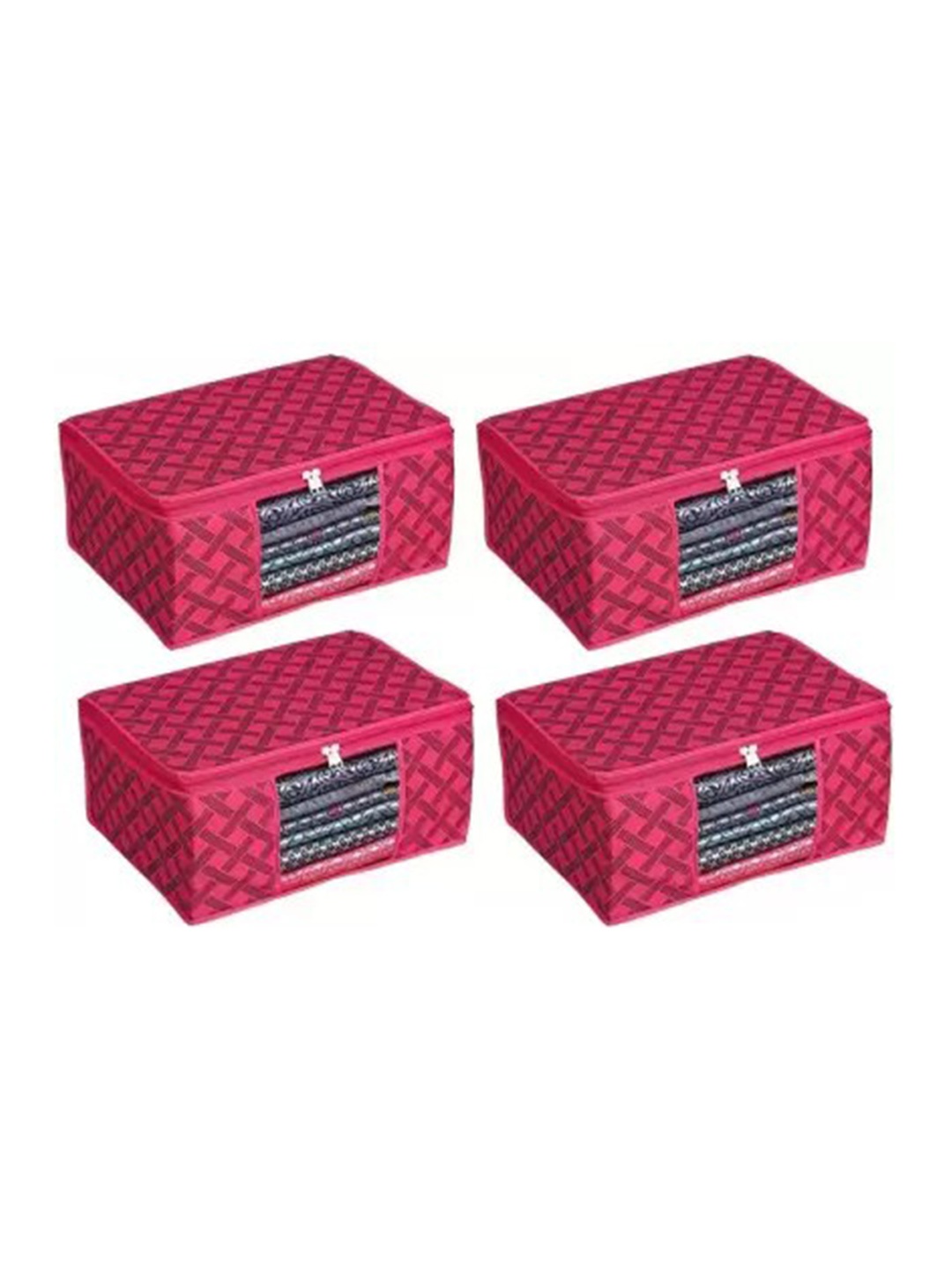 

Perpetual Pink 4 Pieces Printed Saree Organisers