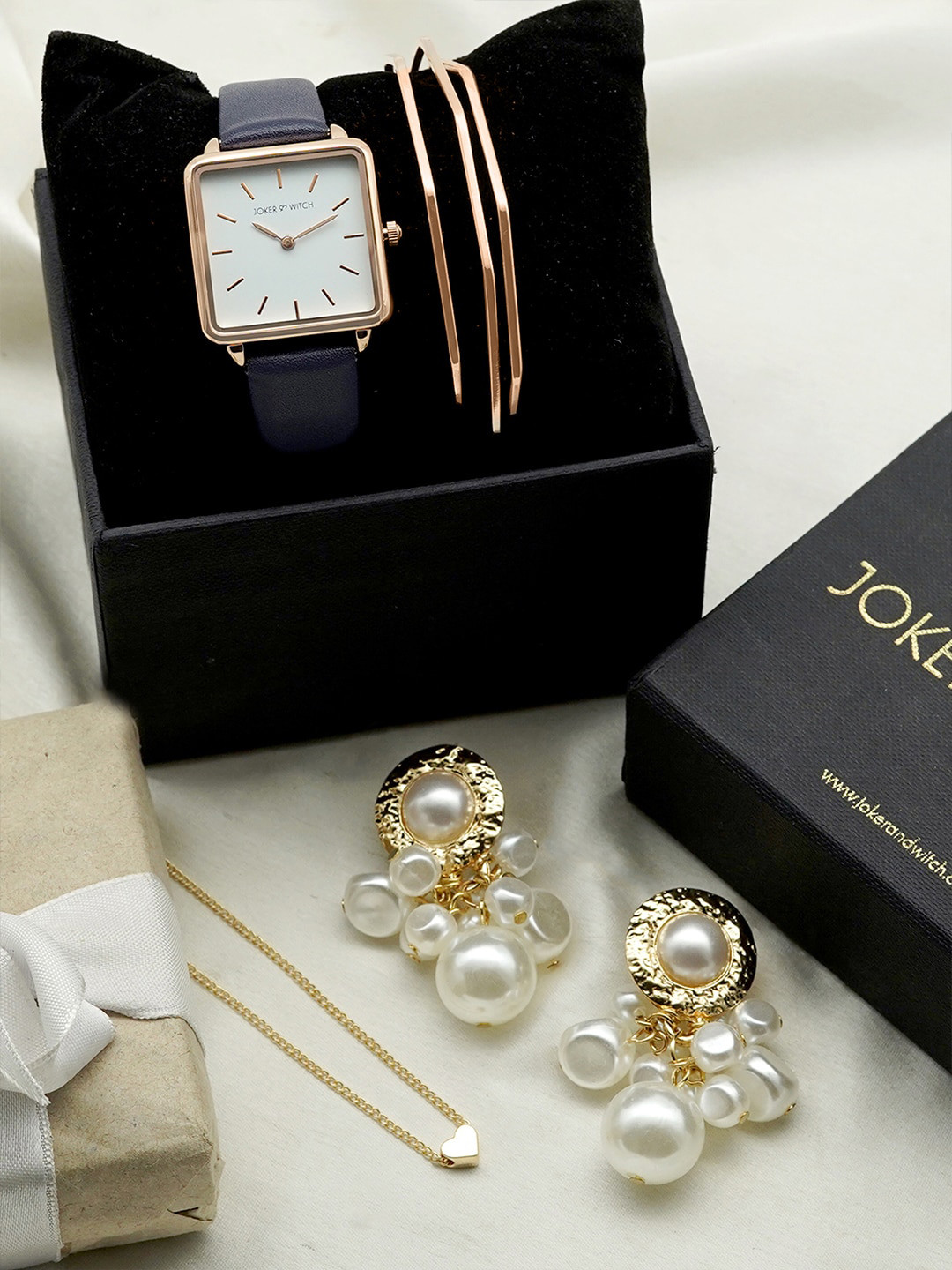 

JOKER & WITCH Women Analogue Watch Gift Set, Blue