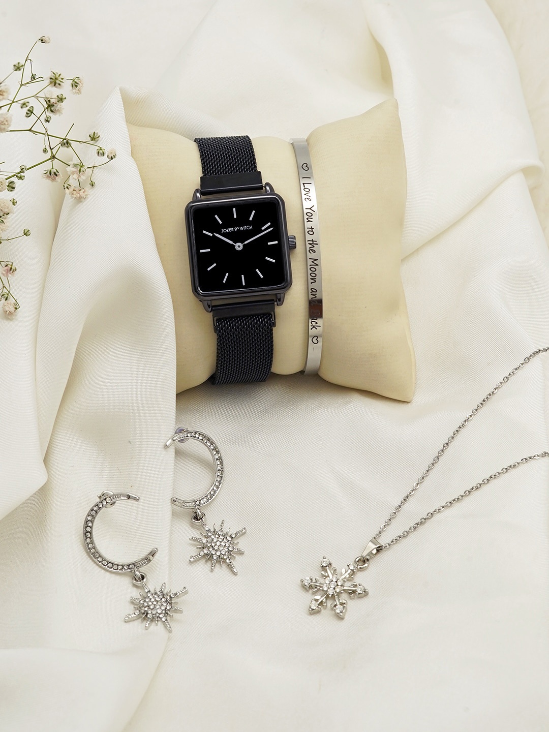 

JOKER & WITCH Women Watch Gift Set JWLS303, Silver