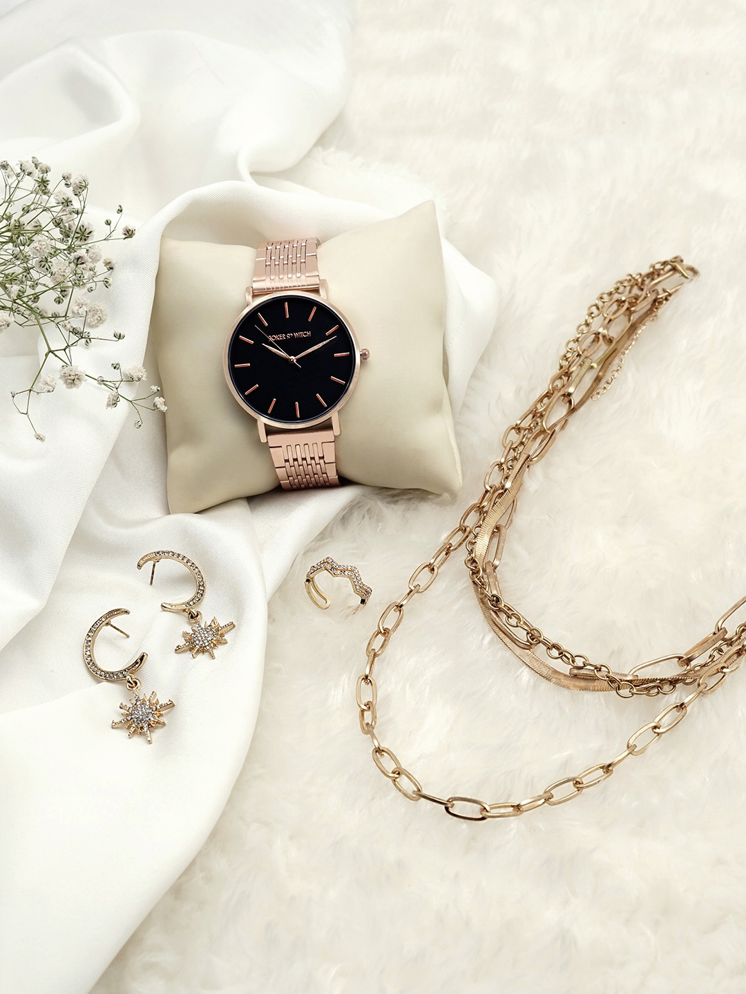

JOKER & WITCH Women Watch Gift Set JWLS269, Rose gold