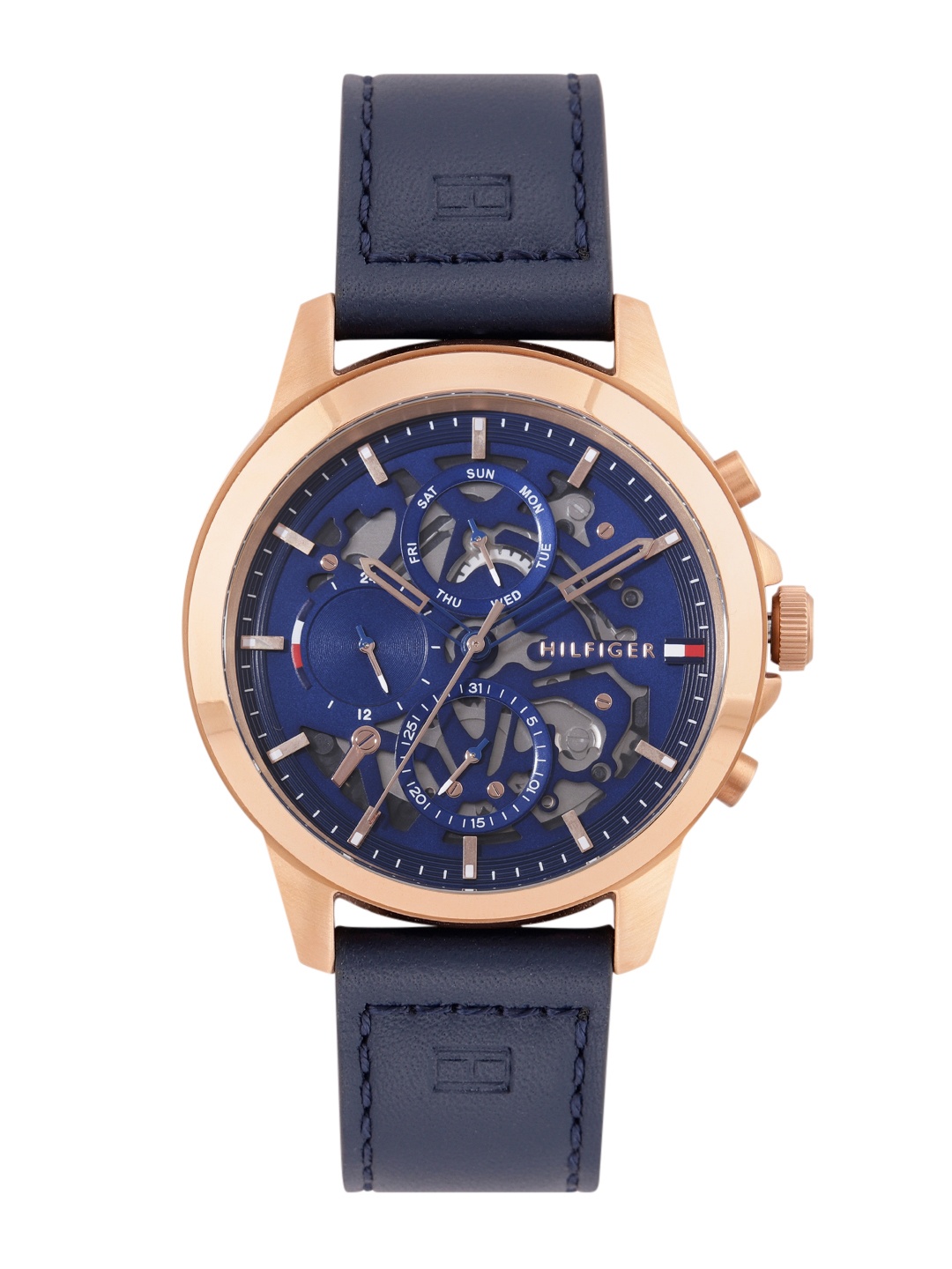 

Tommy Hilfiger Men Skeleton Analogue Watch NETH1710475W, Blue