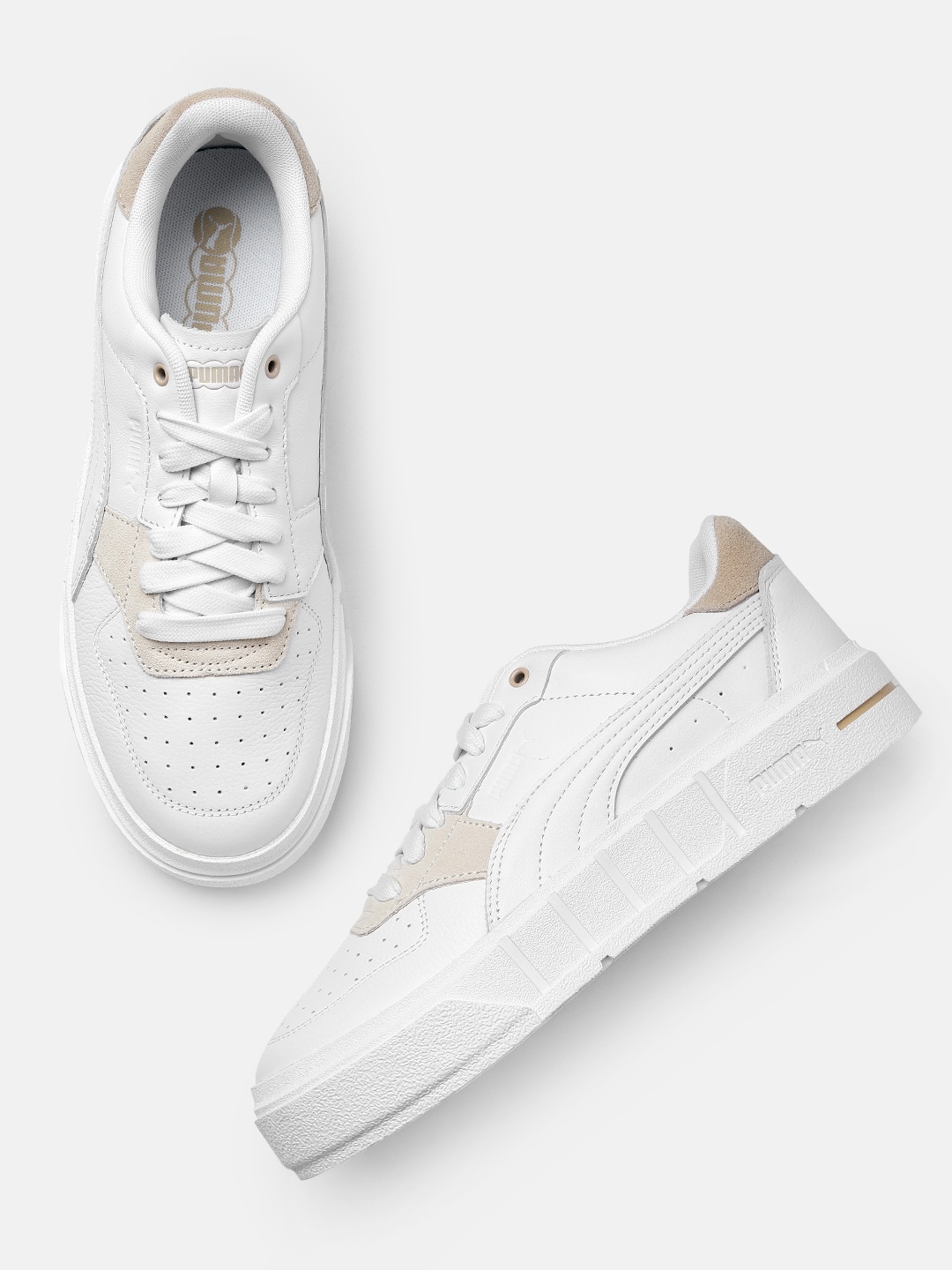 

Puma Women Cali Court Match Perforations Leather Chunky Sneakers, White