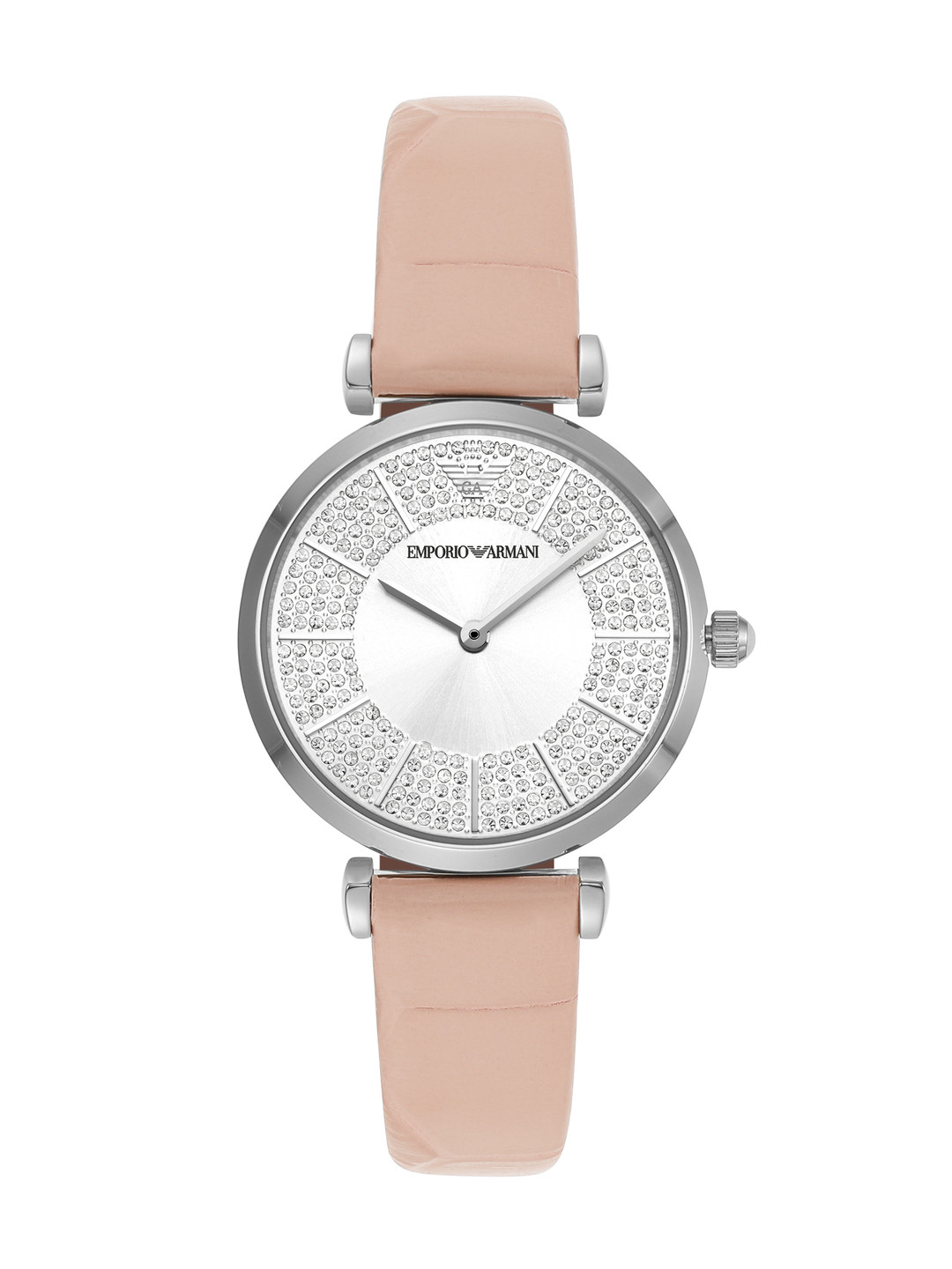 

Emporio Armani Women Embellished Analogue Watch AR11543, Silver