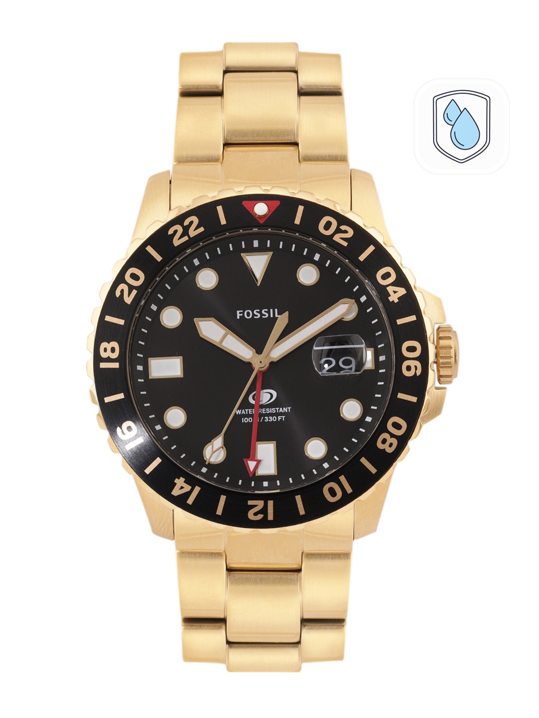 

Fossil Men Bracelet Style Analogue Watch FS5990, Black