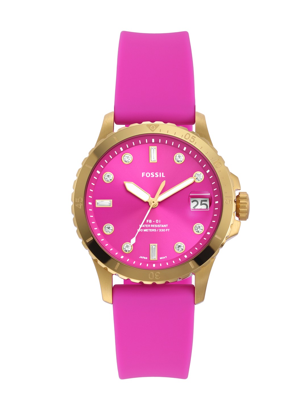

Fossil Women Embellished Analogue Watch ES5290, Pink