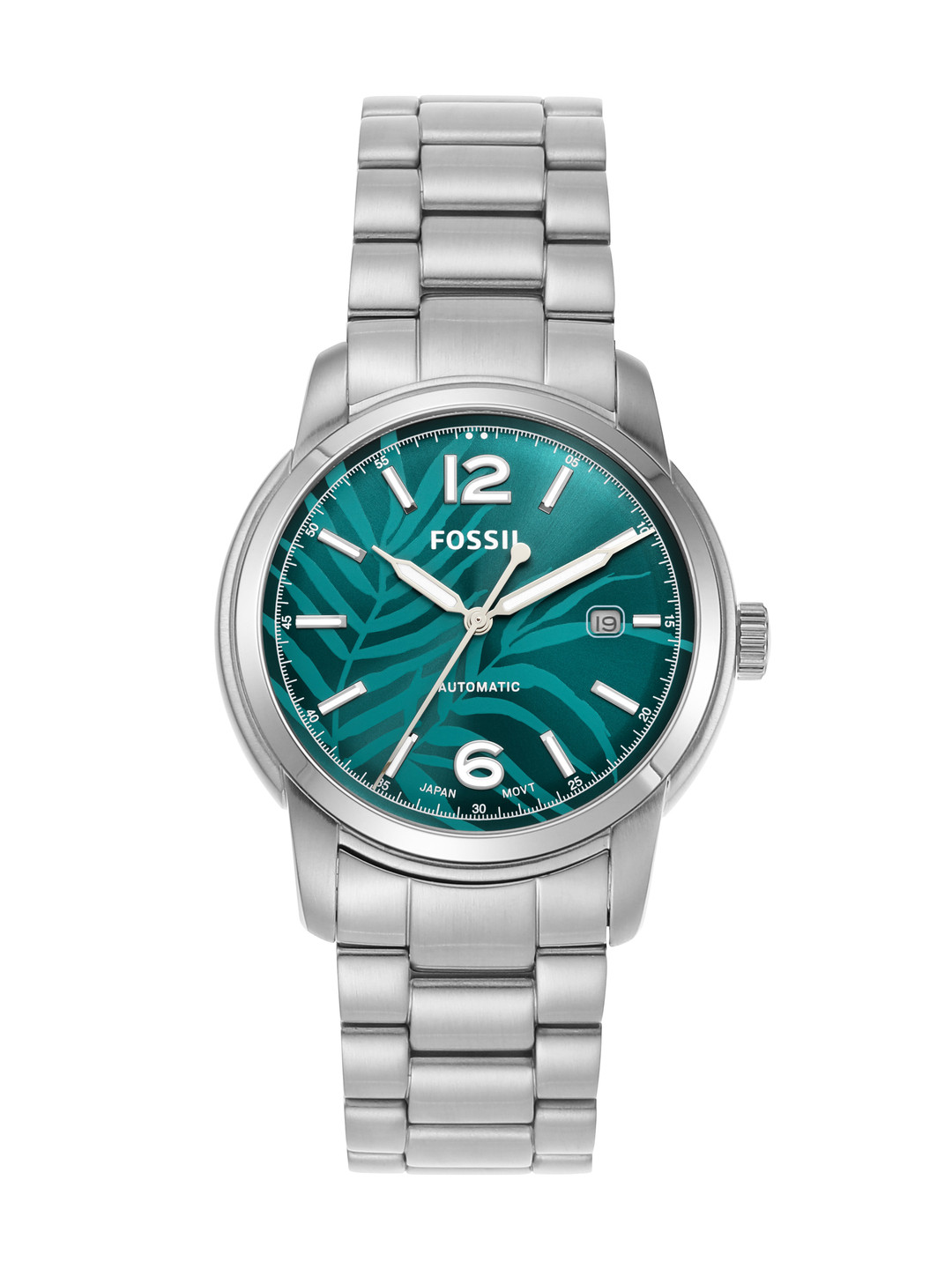 

Fossil Men Heritage Stainless Steel Bracelet Style Analogue Motion Powered Watch ME3249, Sea green