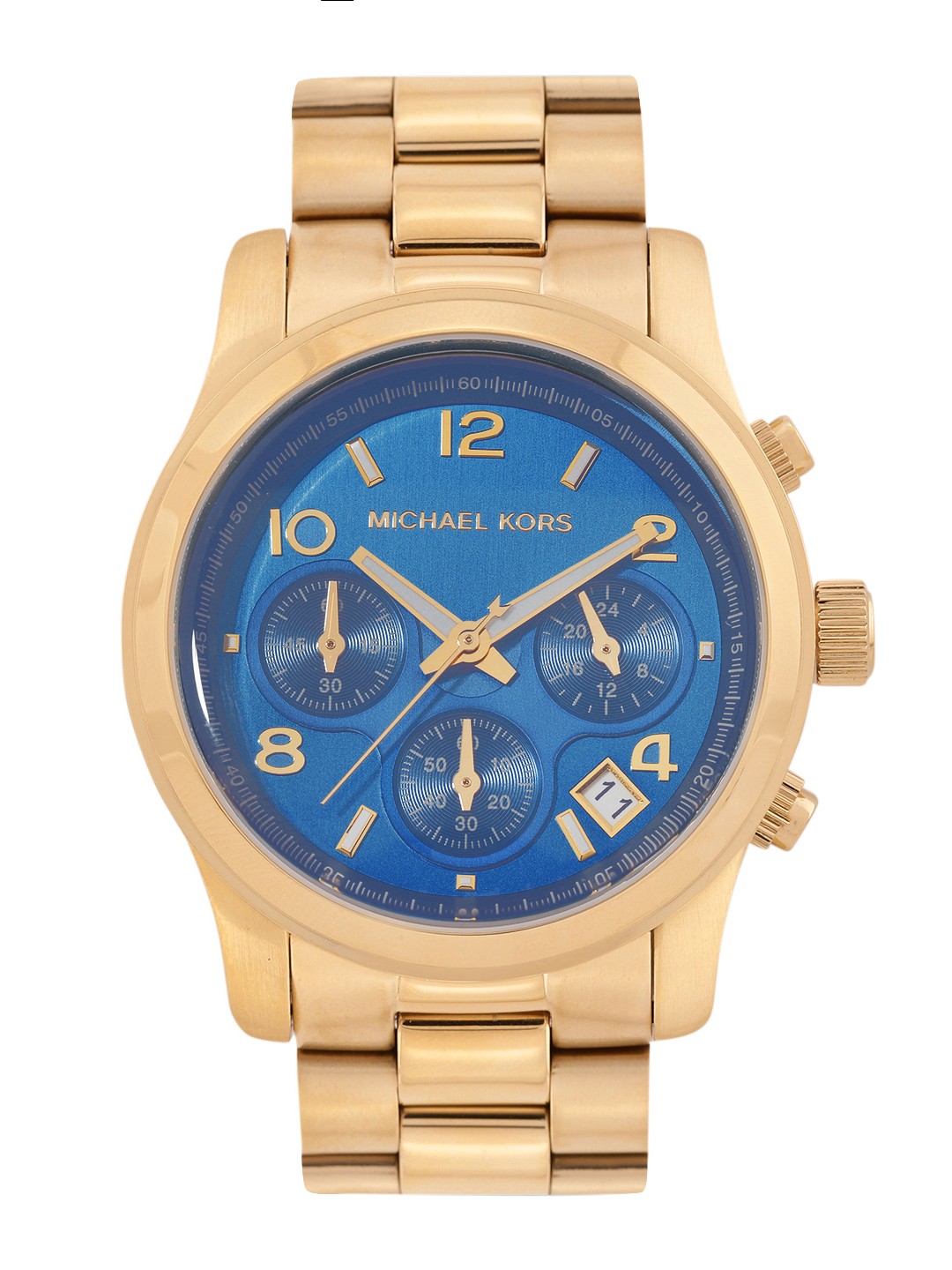

Michael Kors Women Runway Bracelet Style Analogue Chronograph Watch MK7353, Blue