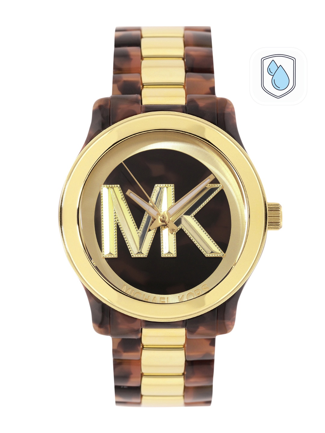 

Michael Kors Women Runway Printed Bracelet Style Analogue Watch MK7354, Brown