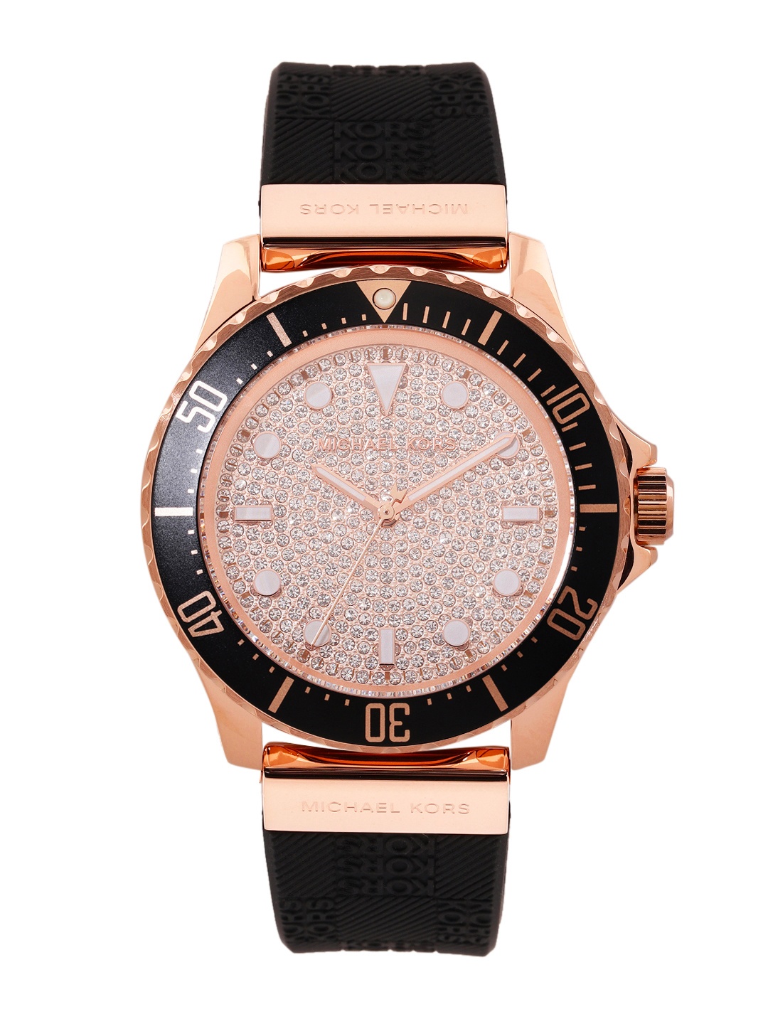 

Michael Kors Women Everest Embellished Analogue Watch MK7358, Rose gold