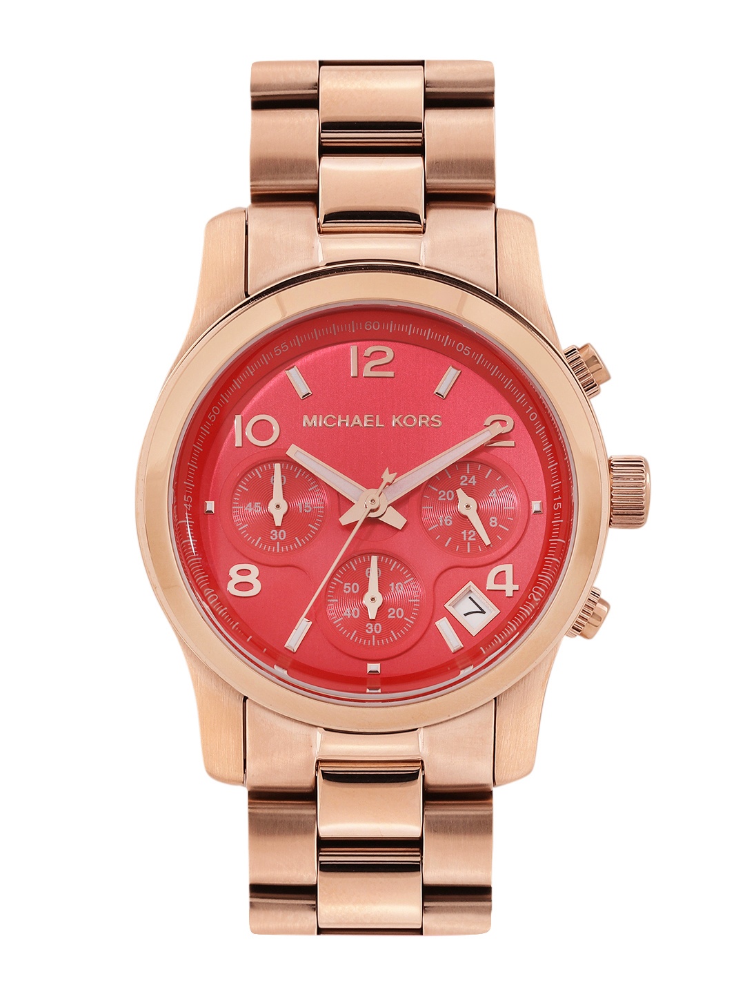 

Michael Kors Women Runway Bracelet Style Analogue Chronograph Watch MK7352, Pink