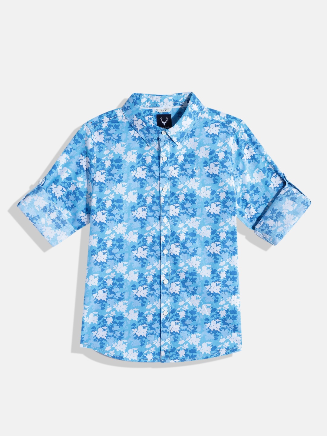 

Allen Solly Junior Boys Blue Floral Opaque Printed Casual Shirt