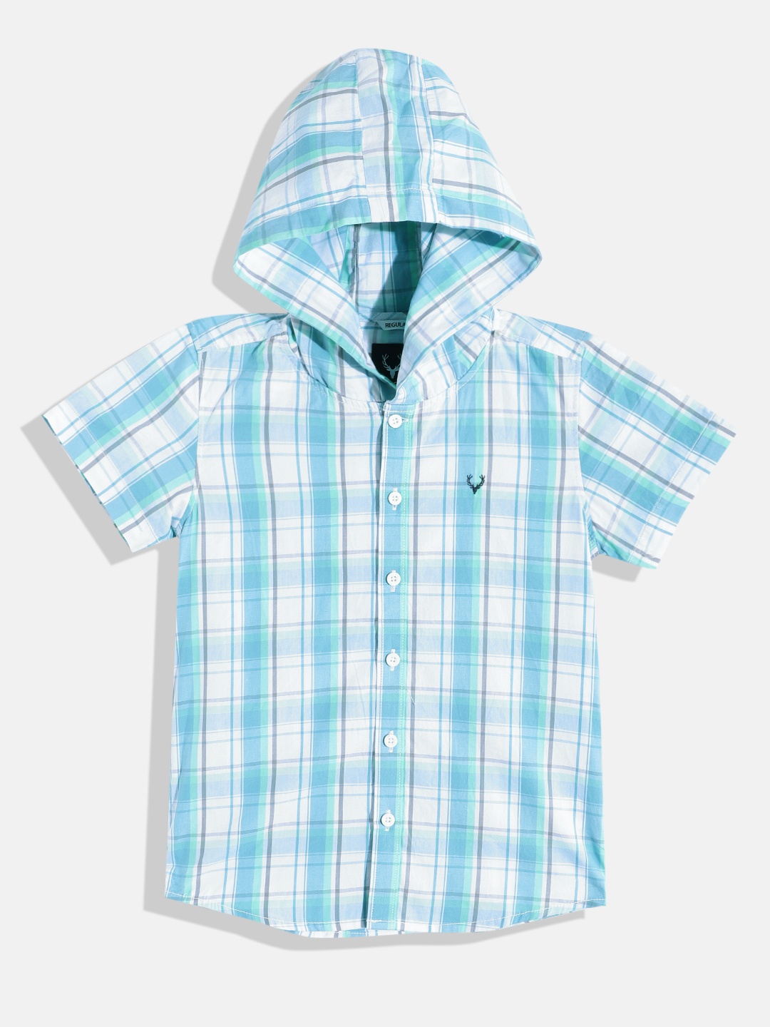 

Allen Solly Junior Boys Tartan Checks Opaque Casual Shirt, Blue