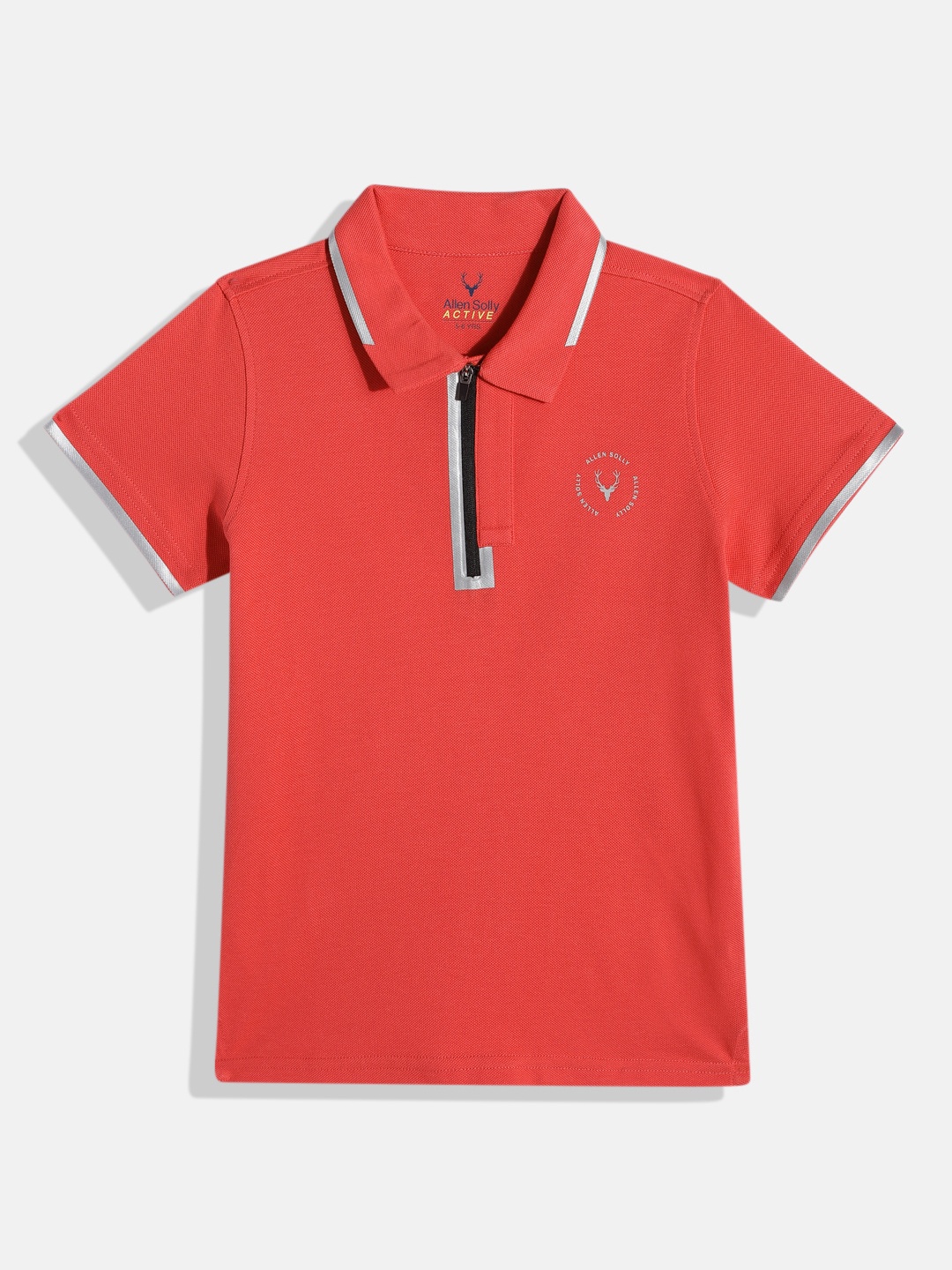 

Allen Solly Junior Boys Solid Pure Cotton Polo Collar T-shirt, Pink