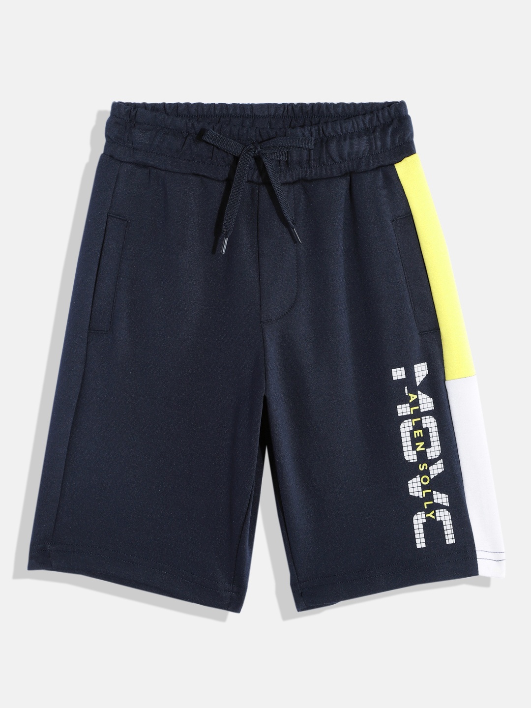 

Allen Solly Junior Boys Typography Printed Shorts, Navy blue