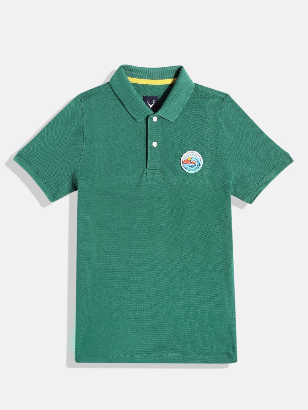

Allen Solly Junior Boys Pure Cotton Polo Collar T-shirt, Green